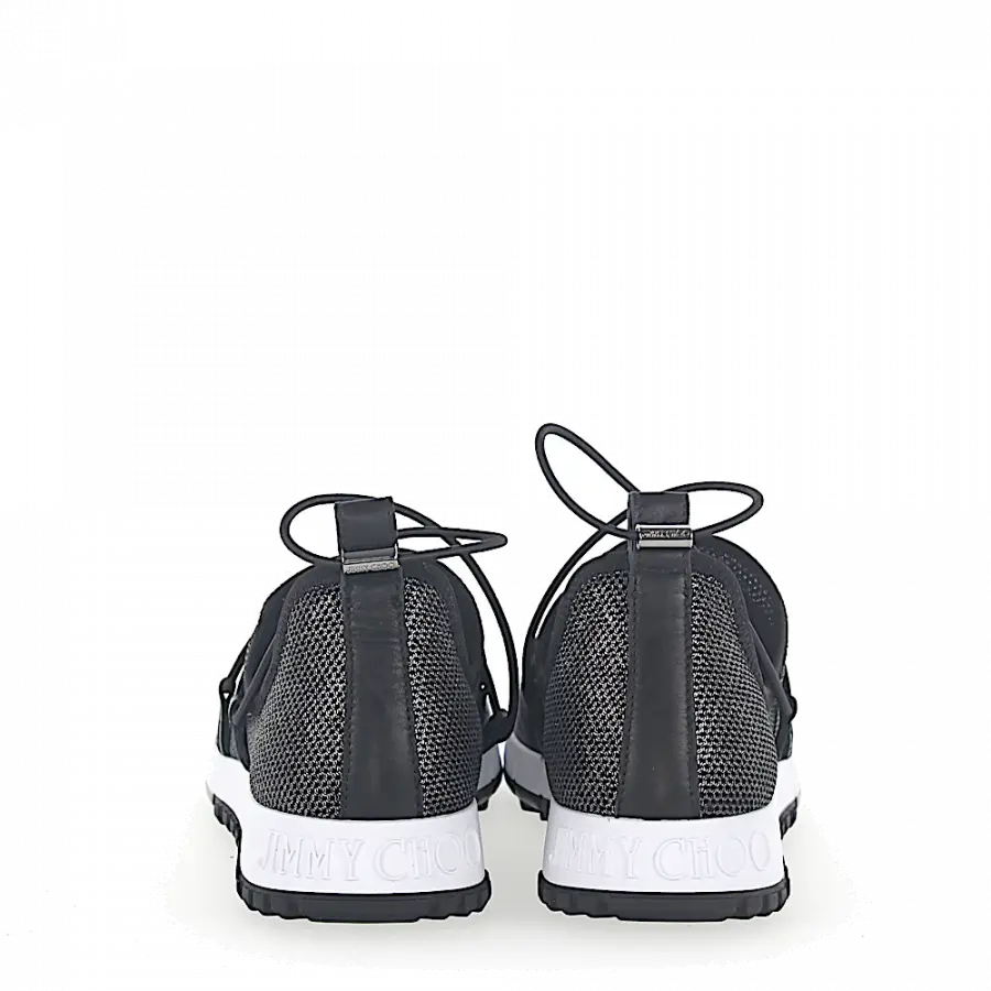Jimmy Choo - Sneaker low Logo Metallisch schwarz silber - grau