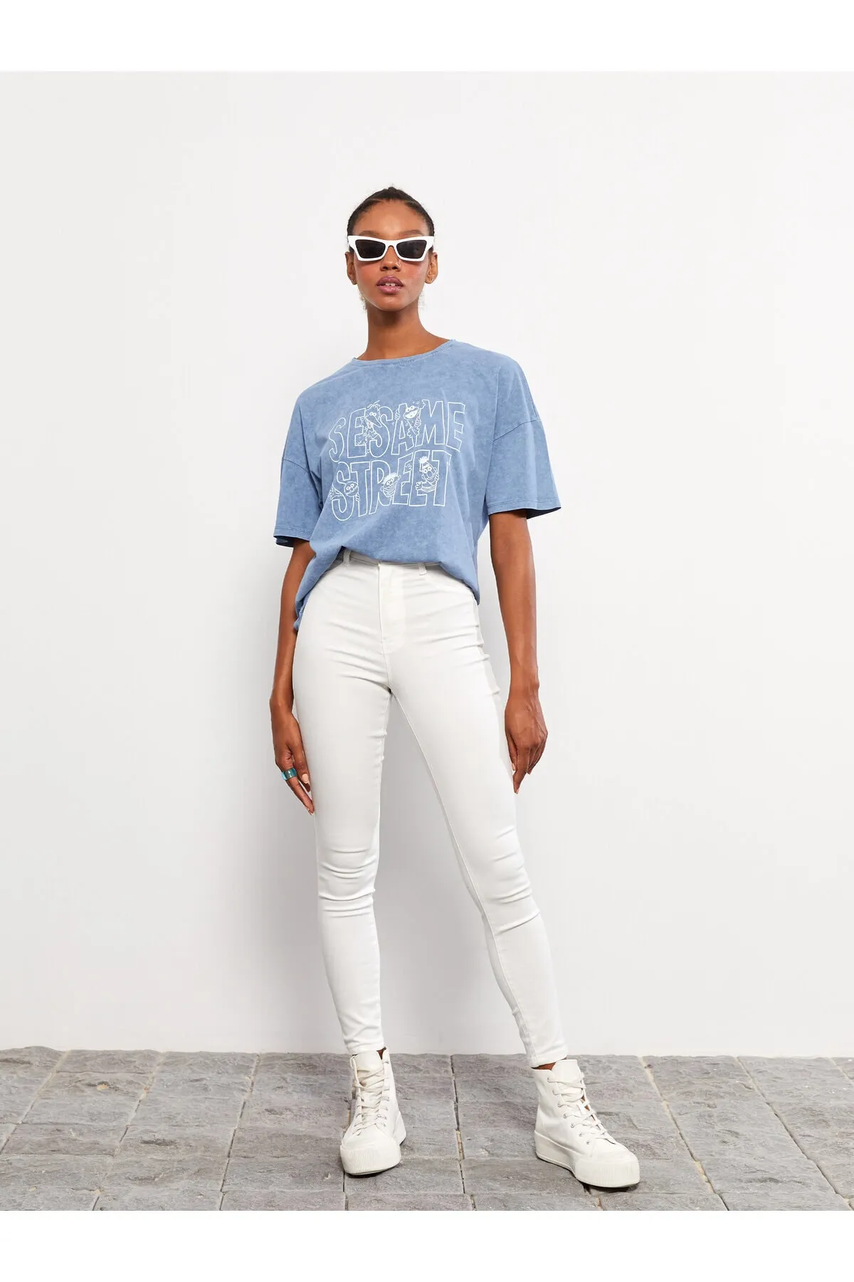 LC Waikiki  Super Skinny Fit Straight Damen-Jeanshose mit hoher Taille
