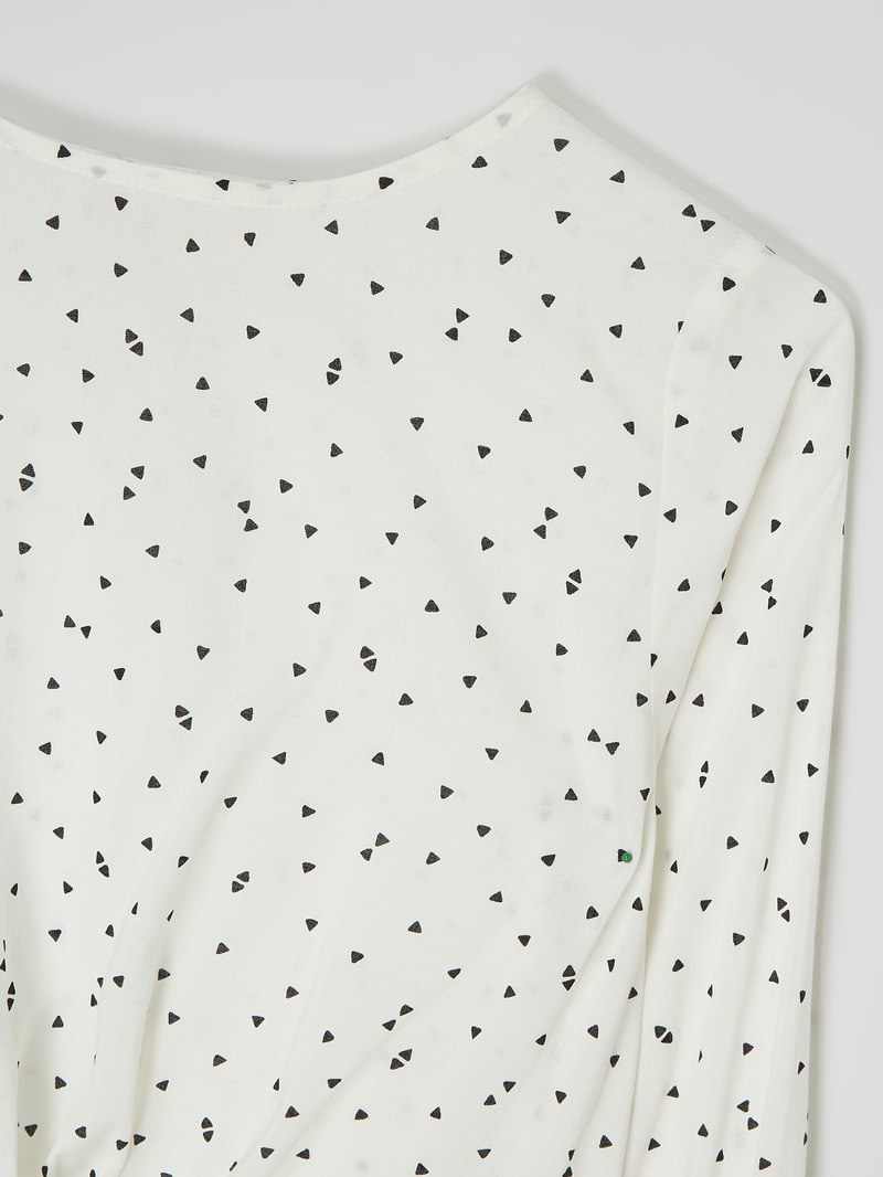 Blusenshirt aus Viskose in offwhite