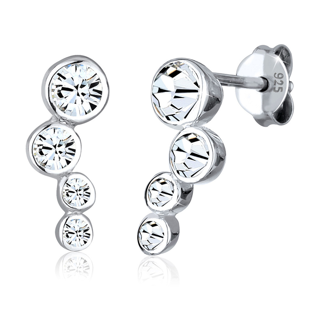 Elli Elli Boucles d'Oreilles Cercle Rond Boucles d'oreilles Femme - (925/1000) Argent  Boucles d'oreilles