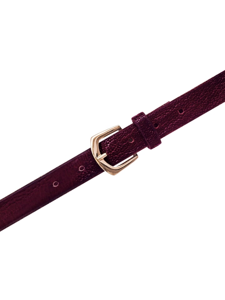 b.belt Gürtel Leder in dunkelrot günstig kaufen