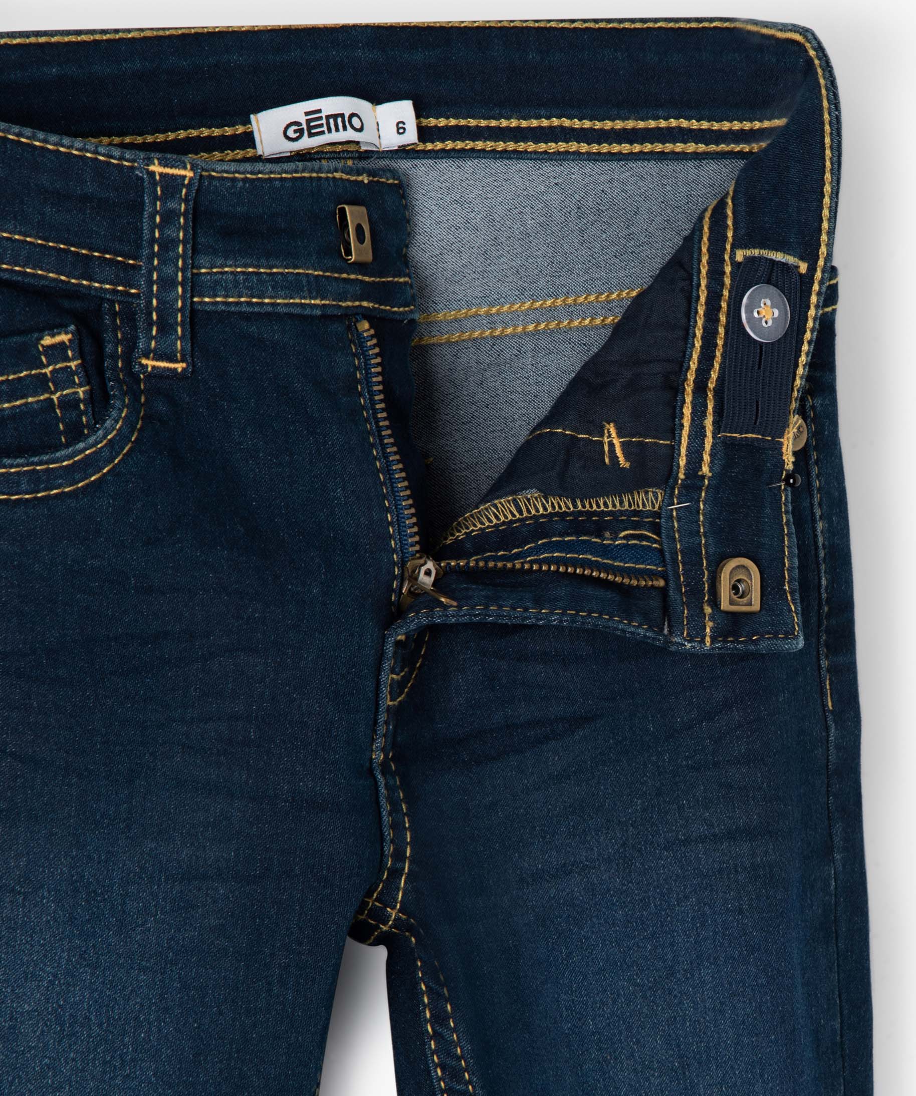 Jean Garçon coupe Ultra Skinny extensible blue black | GEMO