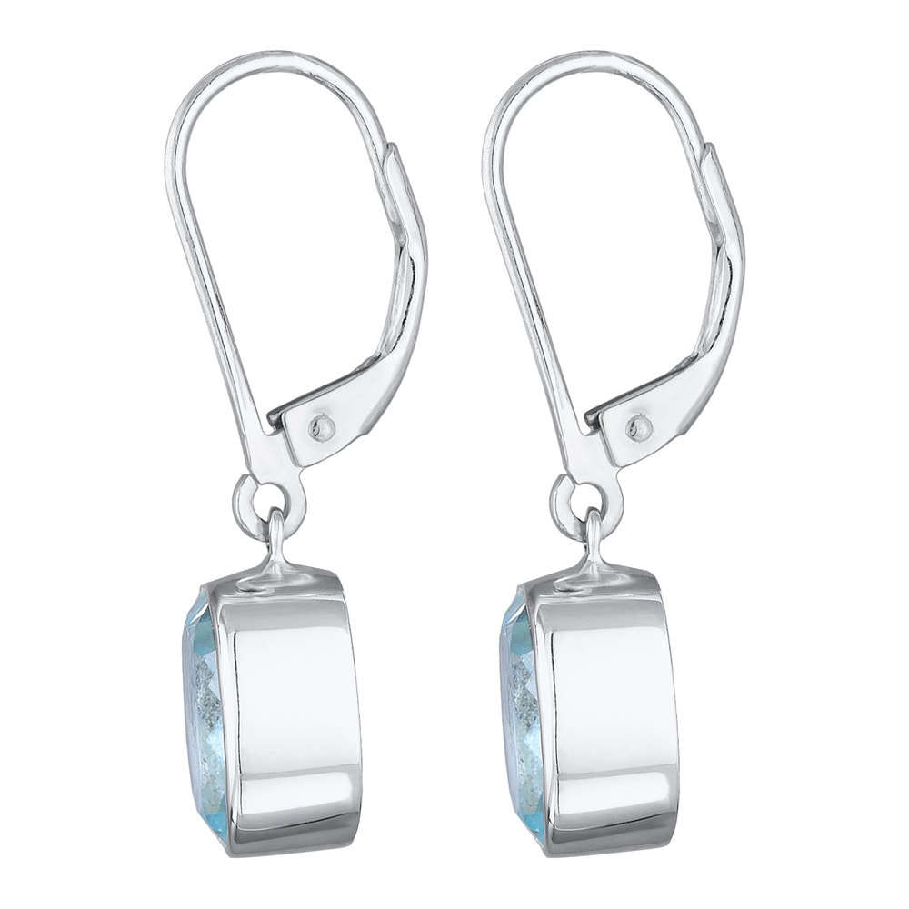 Elli PREMIUM Elli PREMIUM Boucles d'Oreilles Femmes Pendentif d'oreilles solitaire rond avec t Boucles d'oreilles