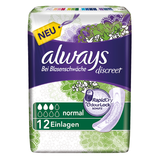 ALWAYS discreet Inkontinenz Einl.normal  12 St  Binden