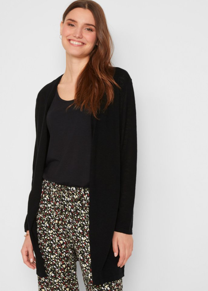 Longstrickjacke, offen