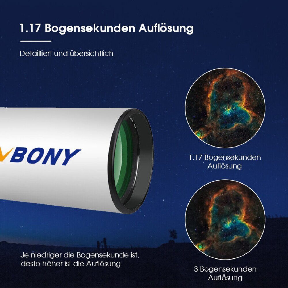 SVBONY Teleskop SV503 ED Teleskop OTA 102F7 Achromatischer Refraktor, Extra Low Dispersion, für Astrofotografie und Visualisierung