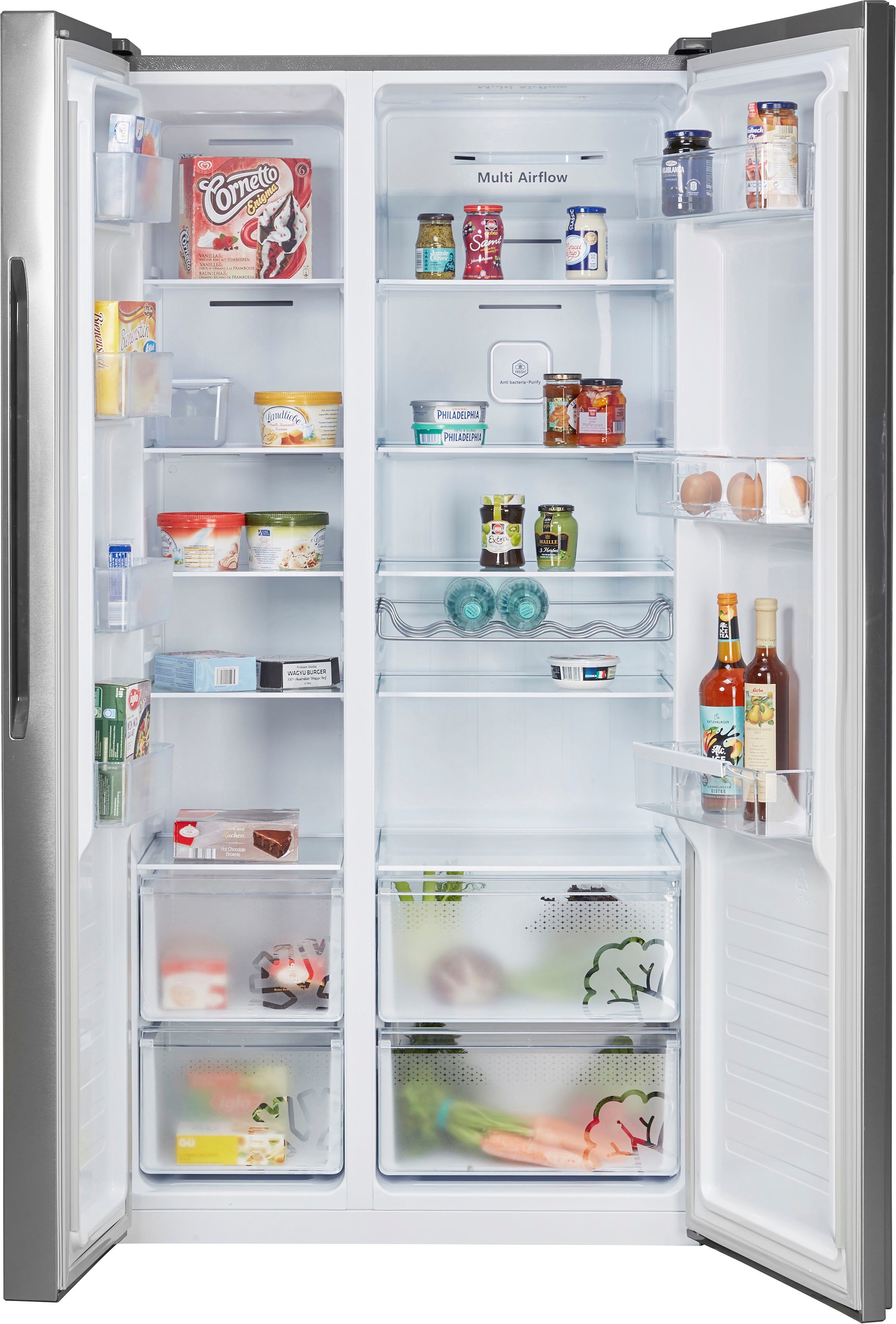 Hisense Side-by-Side RS677N4BIE, 178,6 cm hoch, 91 cm breit