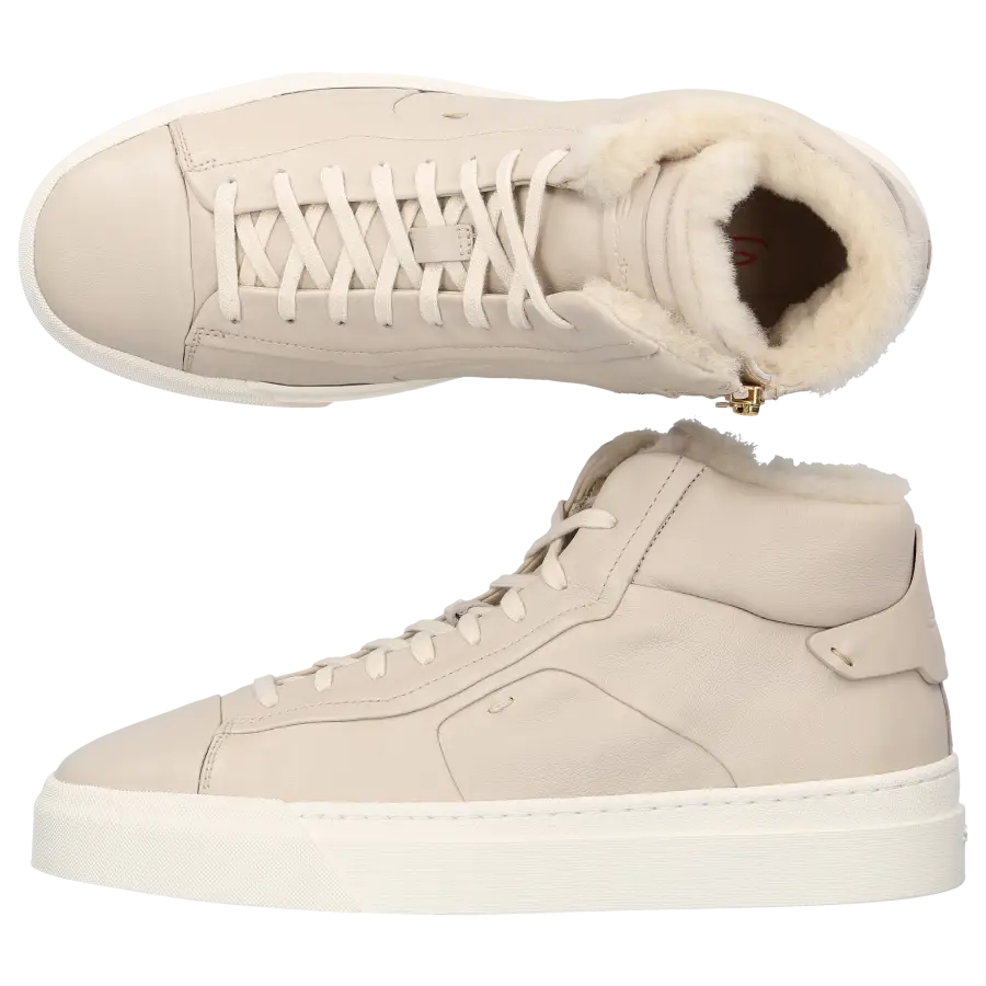 Santoni - Sneaker high 60943 Kalbsleder - grau
