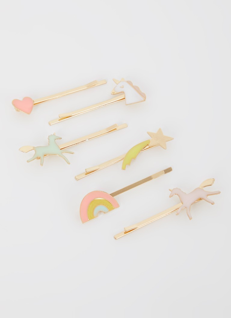 Set de 6 agrafe de păr cu unicorn MeriMeri