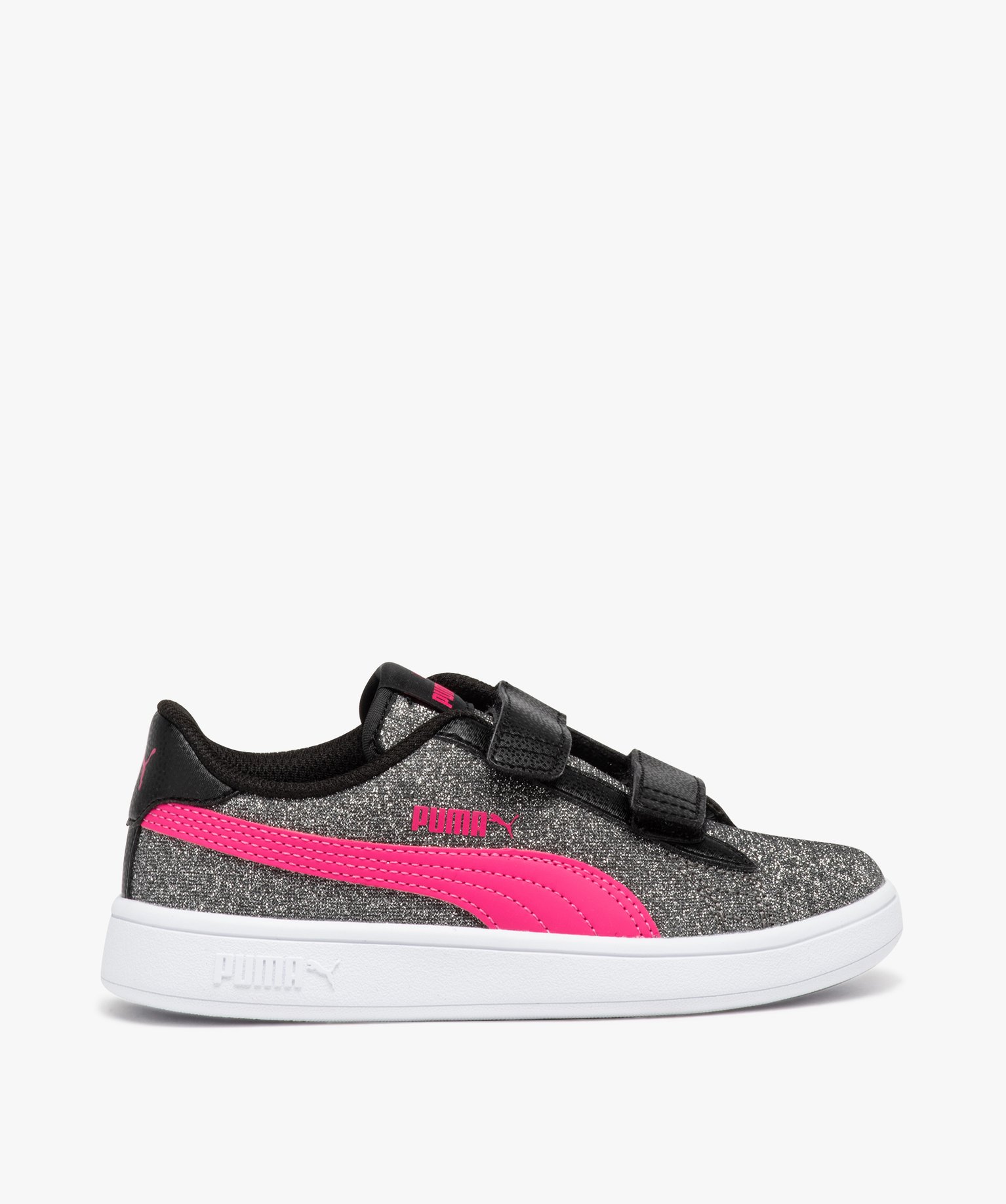Baskets fille à paillettes et à scratch - Puma noir | GEMO