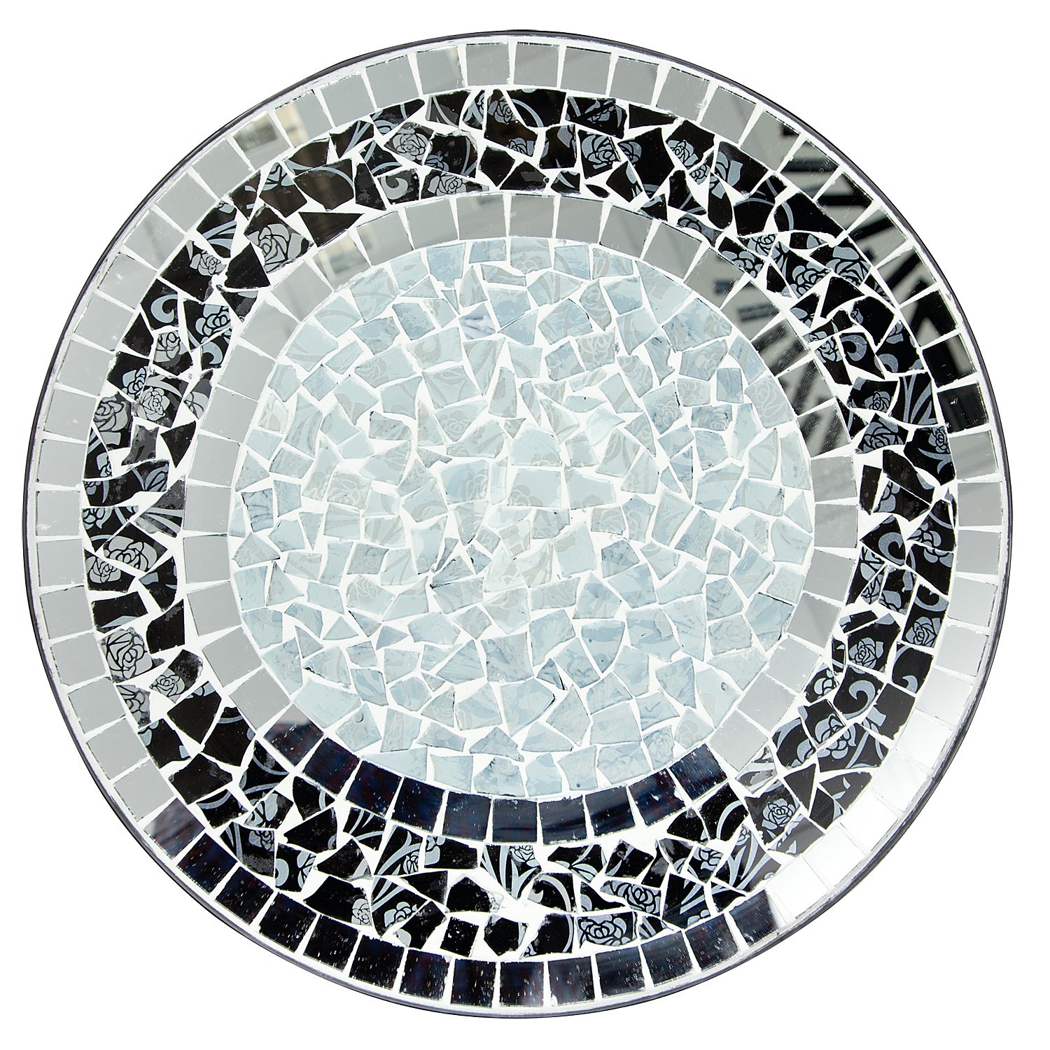Retro-Mosaik, weiß/silber, 20–30 mm, 100 g