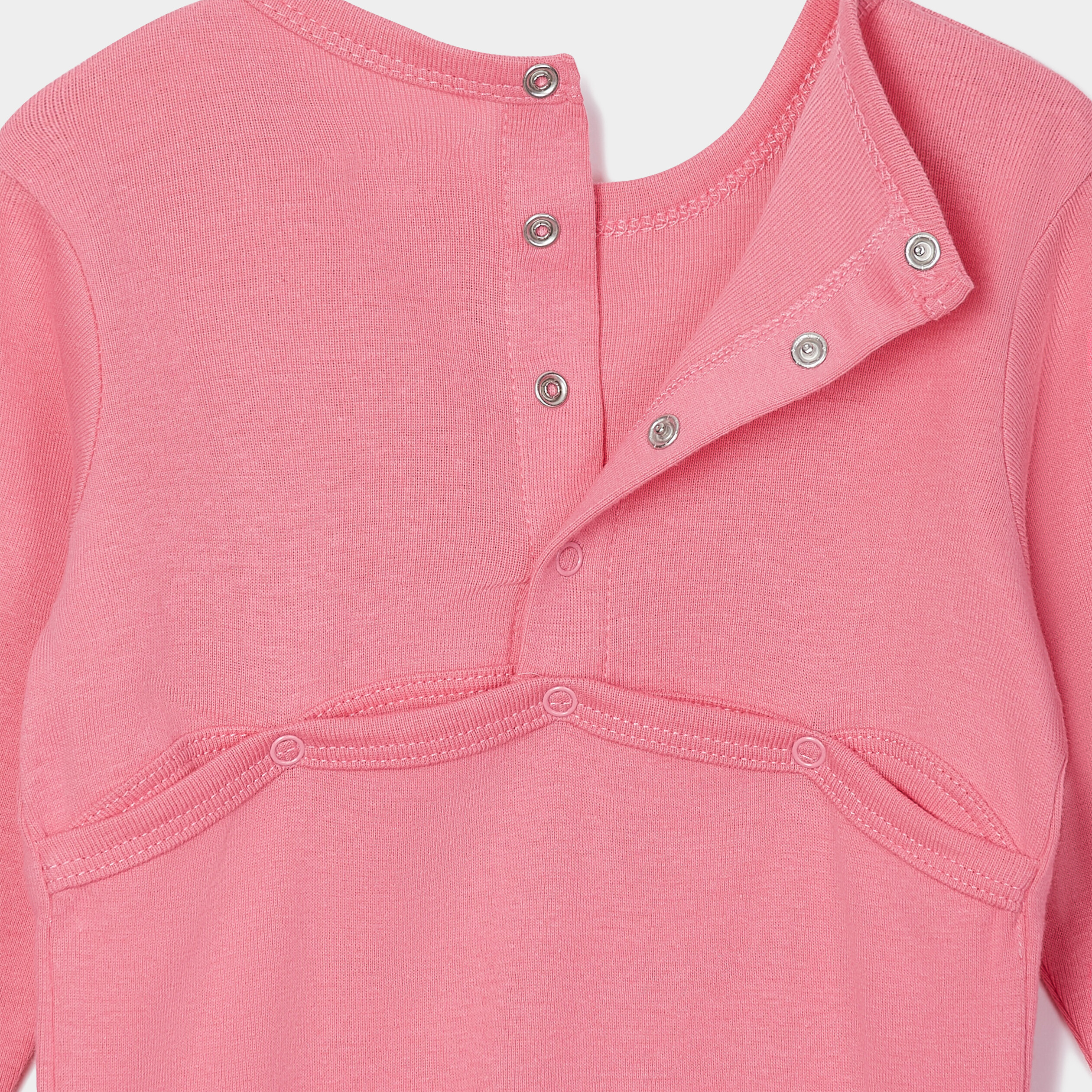 Dors-bien coton manches longues rose fushia bébé fille | La Halle