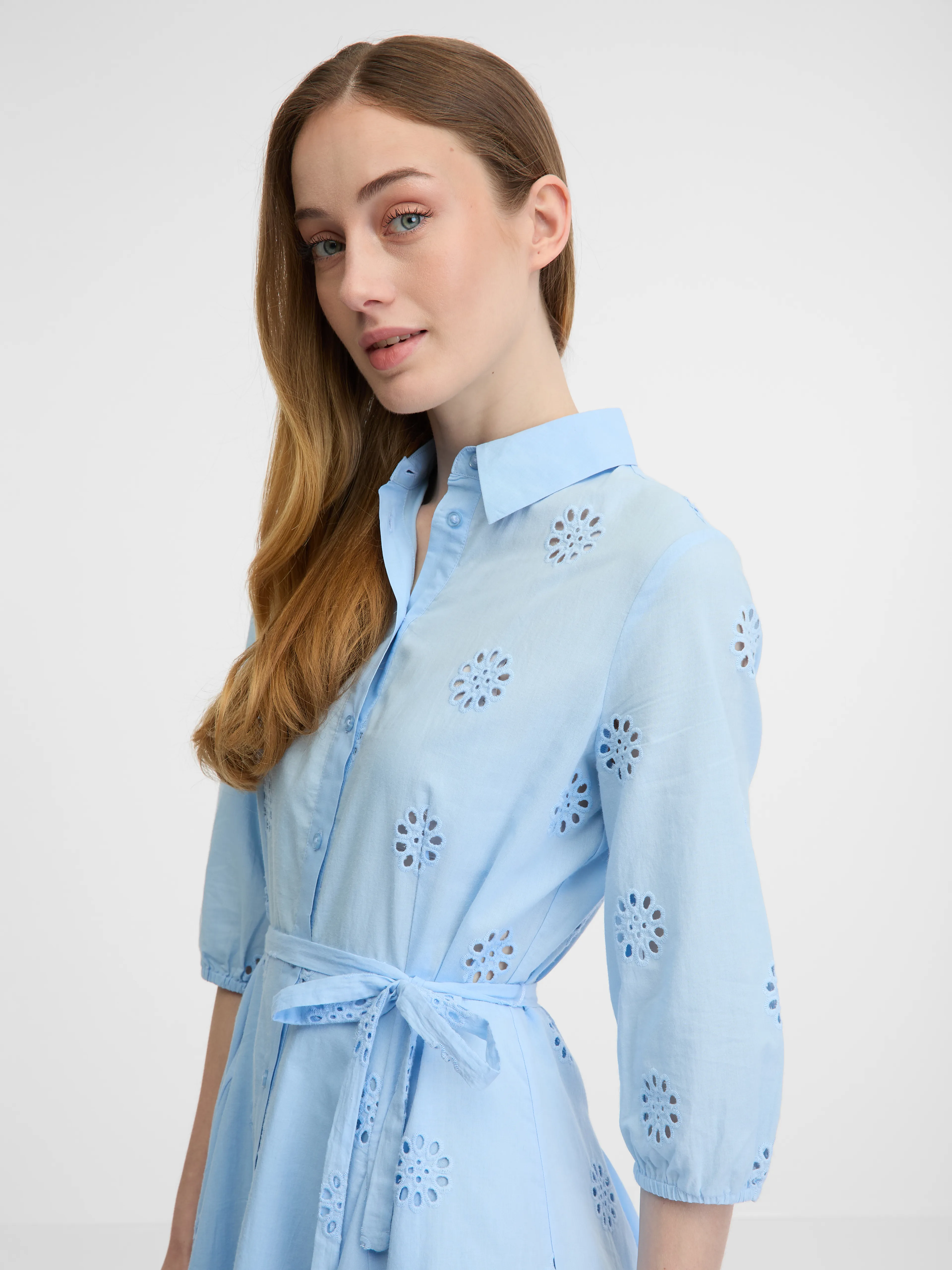 Blaues Damen-Hemdkleid ORSAY