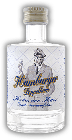Hamburger Doppelkorn 38,6% 0,05 Liter Hamburger Doppelkorn 38,6% 0,05 Liter Ein runder und hochwertiger Hamburger Doppelkorn. 0,05	 Liter - Vol 38,6%