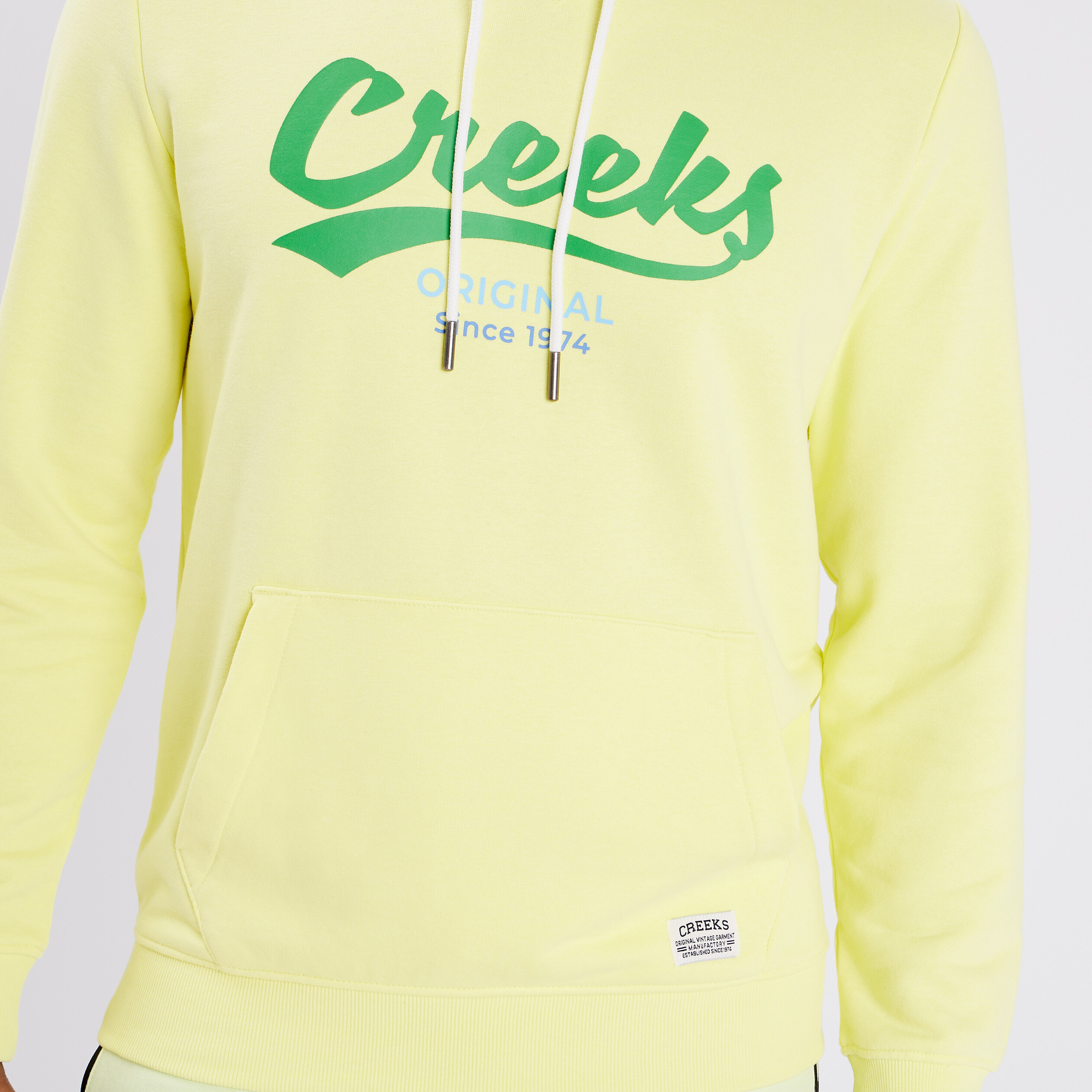 Sweat à capuche hoodie Creeks jaune homme | La Halle