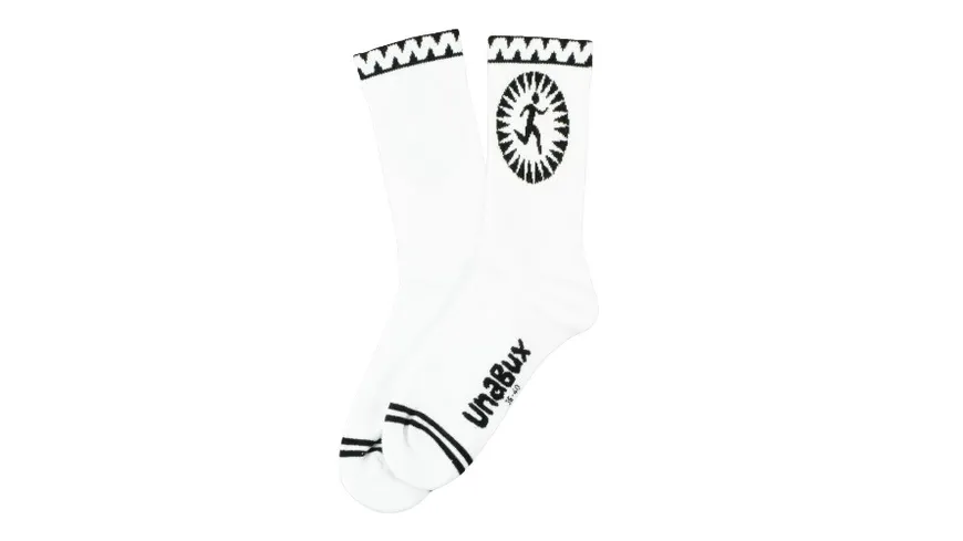 Unabux Unisex Sportsocken Jogging weiß