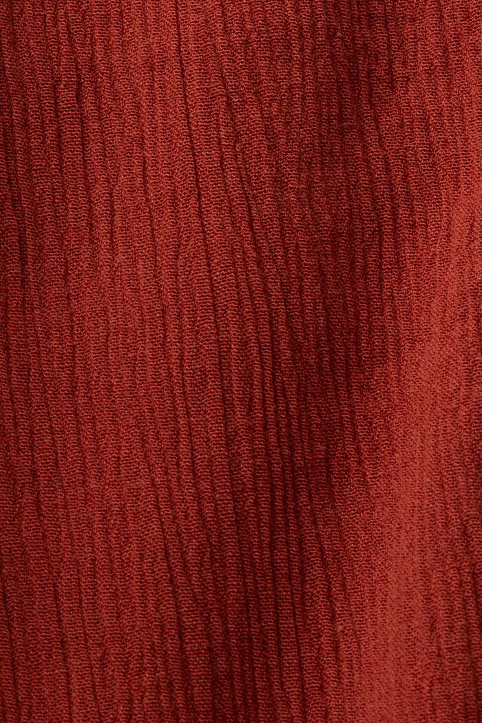 Oversize Hemdbluse in Crinkle-Optik