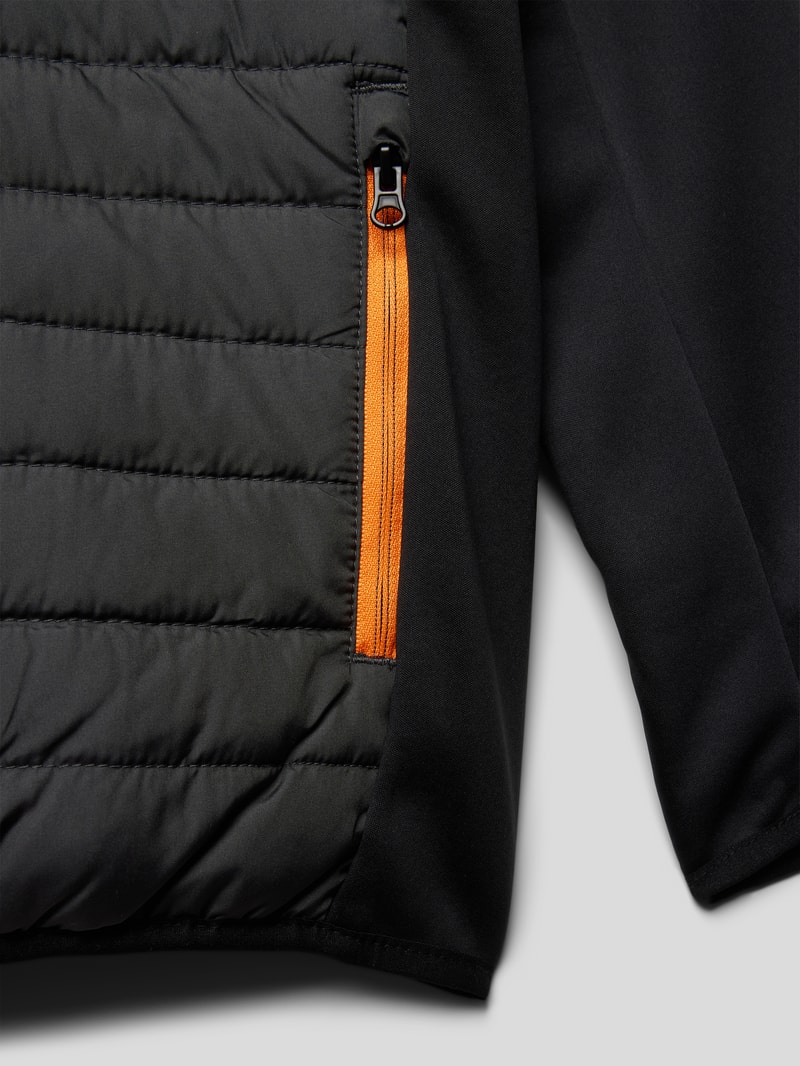 Steppjacke mit Label-Print Modell 'EMULTI' in graphit