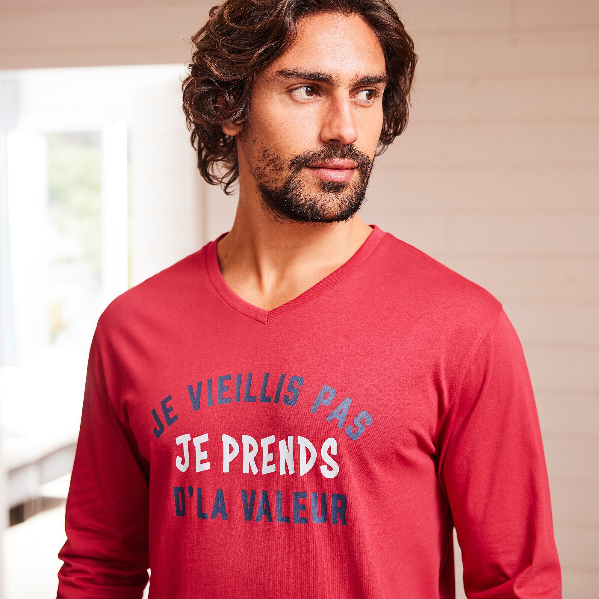 Pyjama manches longues message