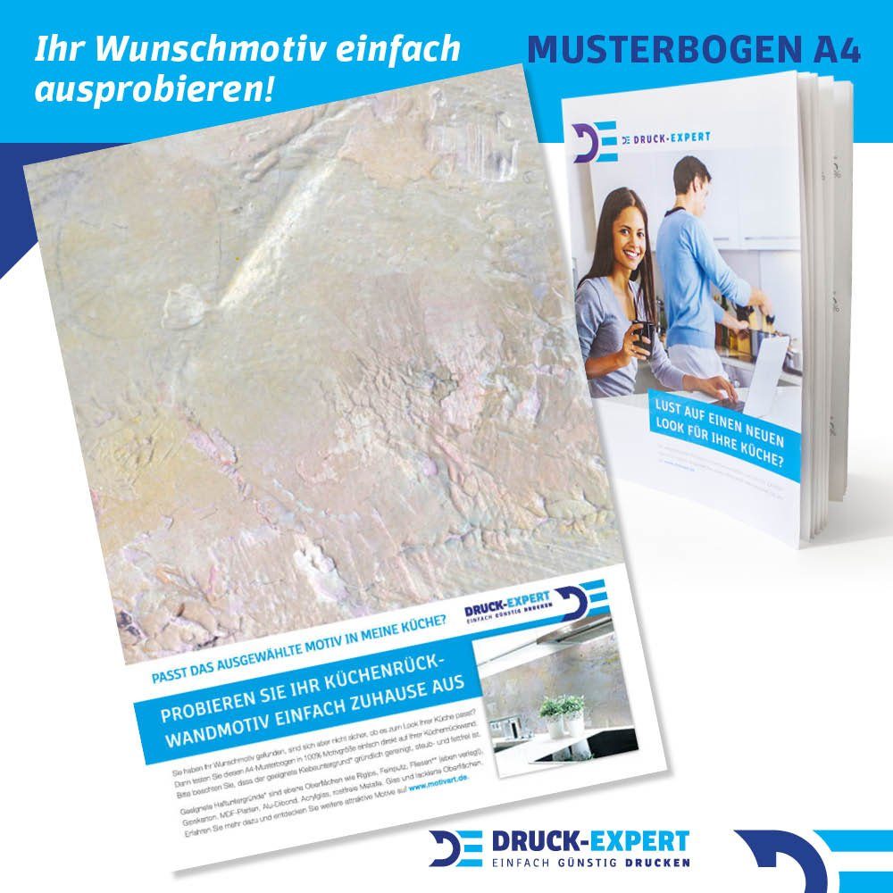 DRUCK-EXPERT Küchenrückwand Küchenrückwand Malerei Abstrakt Premium Hart-PVC 0,4 mm selbstklebend