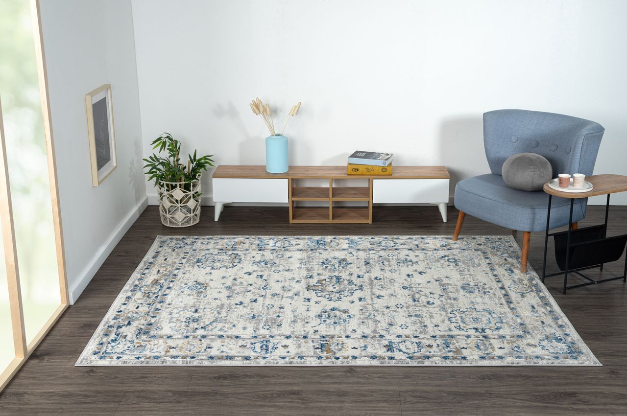 MyFlair Teppich Josefine, 160cm x 230cm, Farbe Beige, rechteckig, Florhöhe 8mm