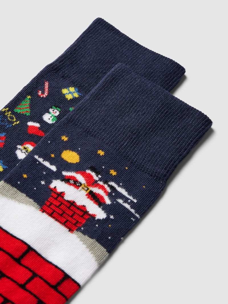 Socken aus Baumwoll-Mix im 2er-Pack in marineblau