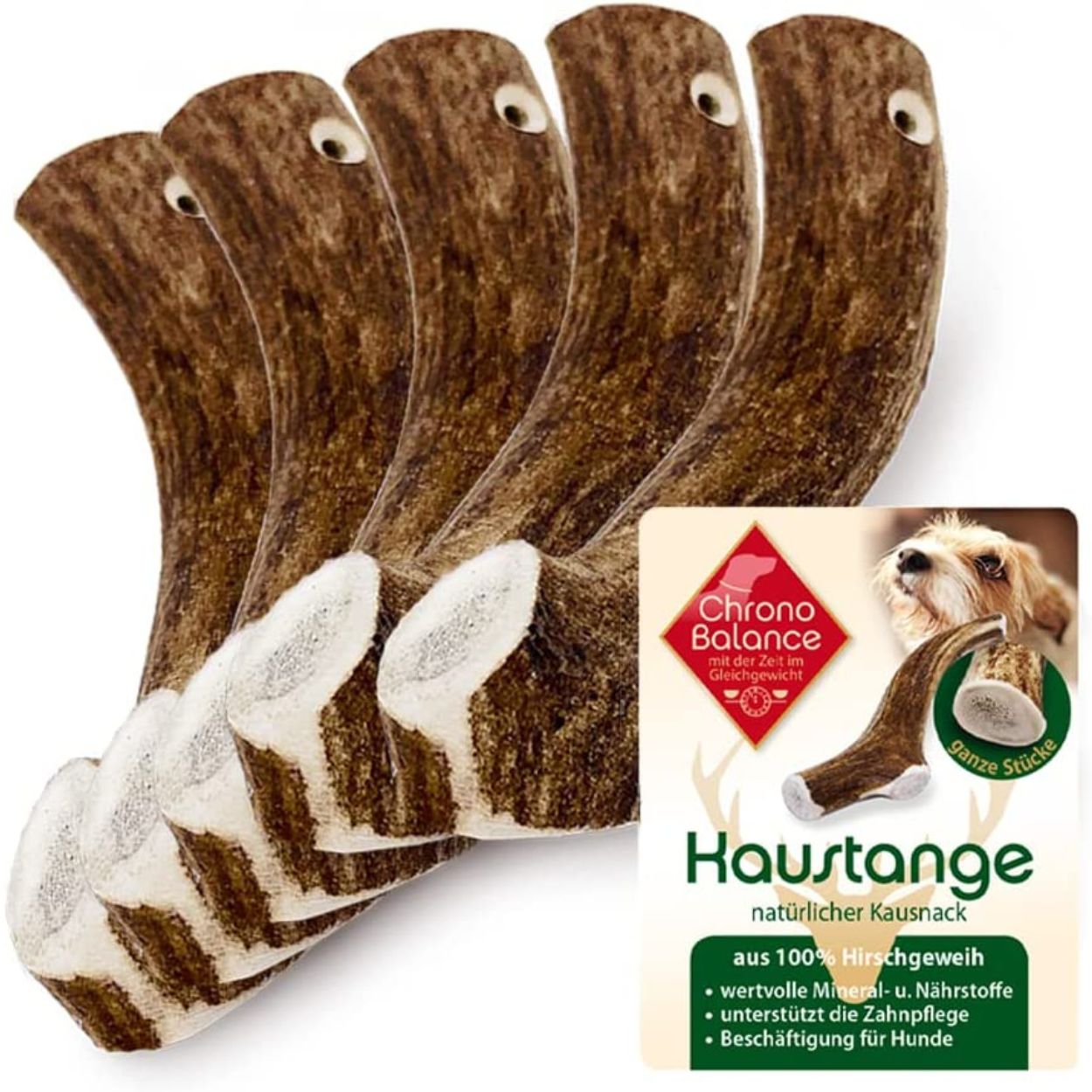 ChronoBalance Snacks ChronoBalance Rothirsch Geweihstange ganze und runde Stücke 150 g