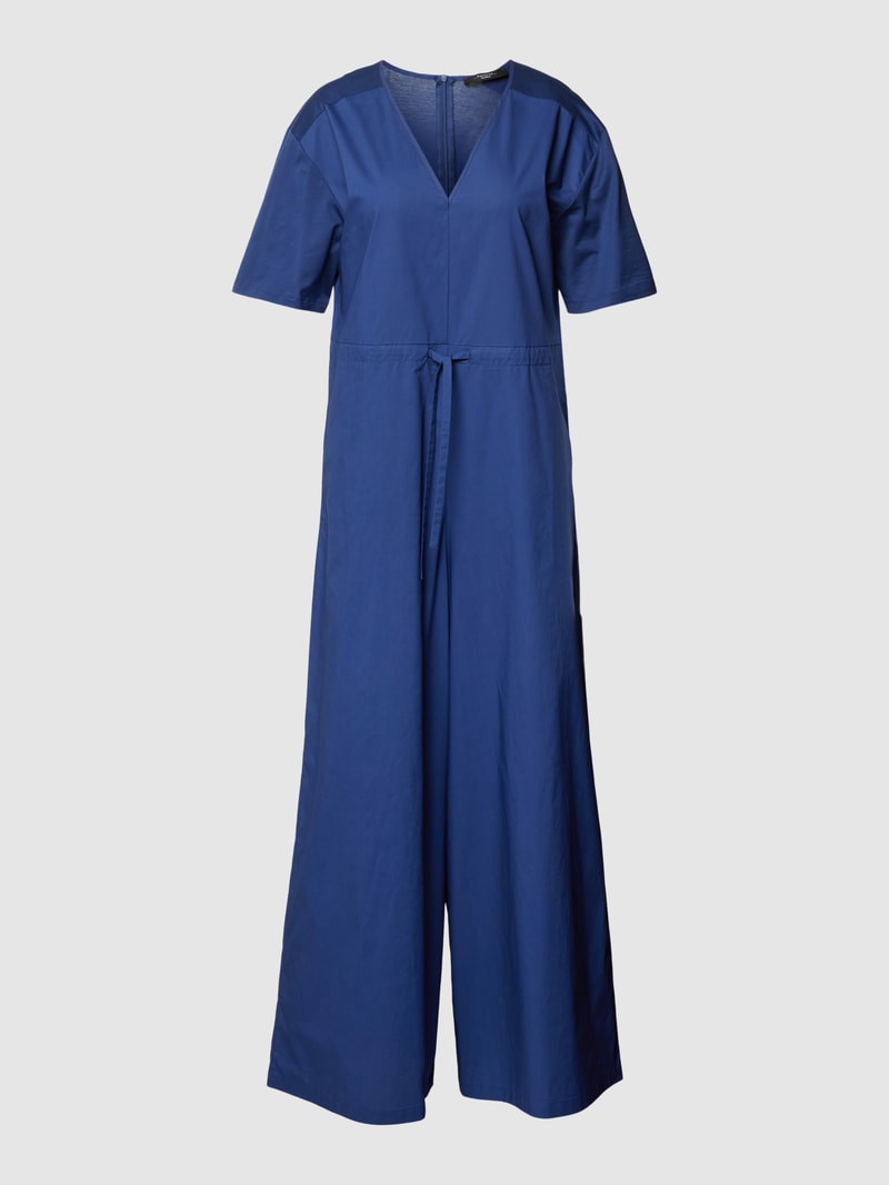 Jumpsuit mit V-Ausschnitt Modell 'LEPIDO' in marineblau