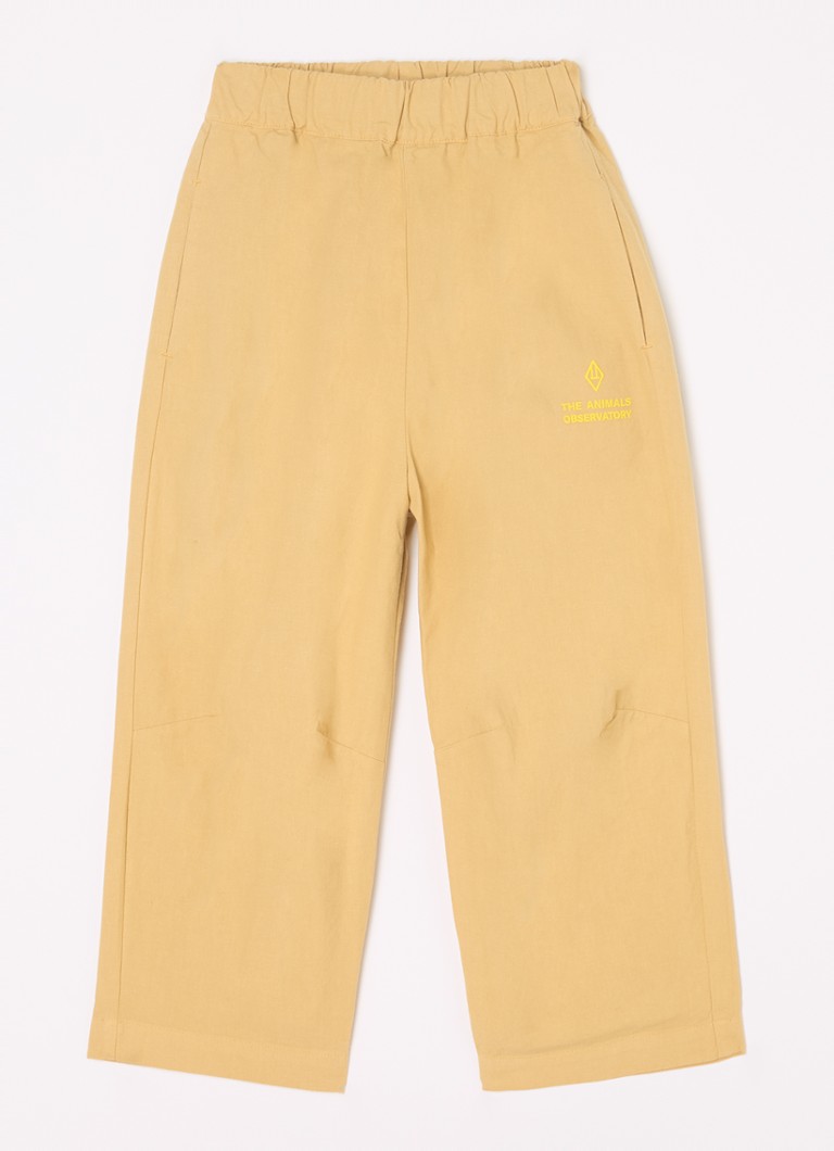 Pantaloni chino cu croială dreaptă, cu logo-ul „Animal Observatory Elephant” brodat.