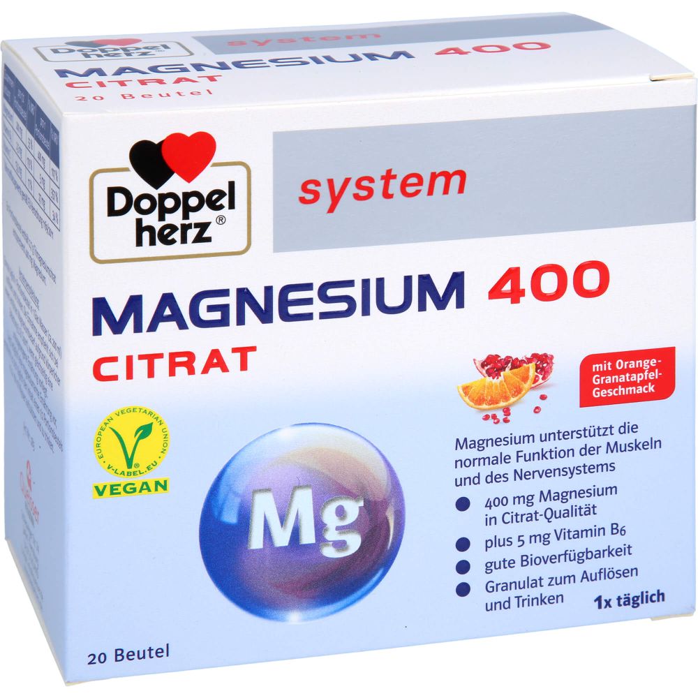 Magnesium 400 Citrat system Granulat