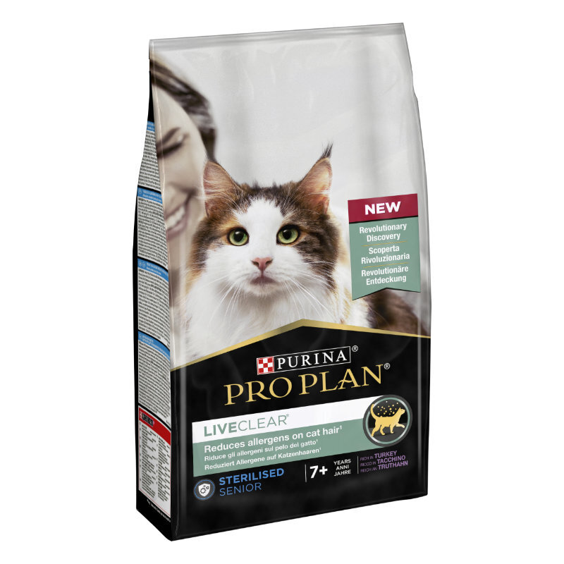 PRO PLAN Trockenfutter PRO PLAN Liveclear Sterilised Senior 7+ Truthahn 1,4 kg