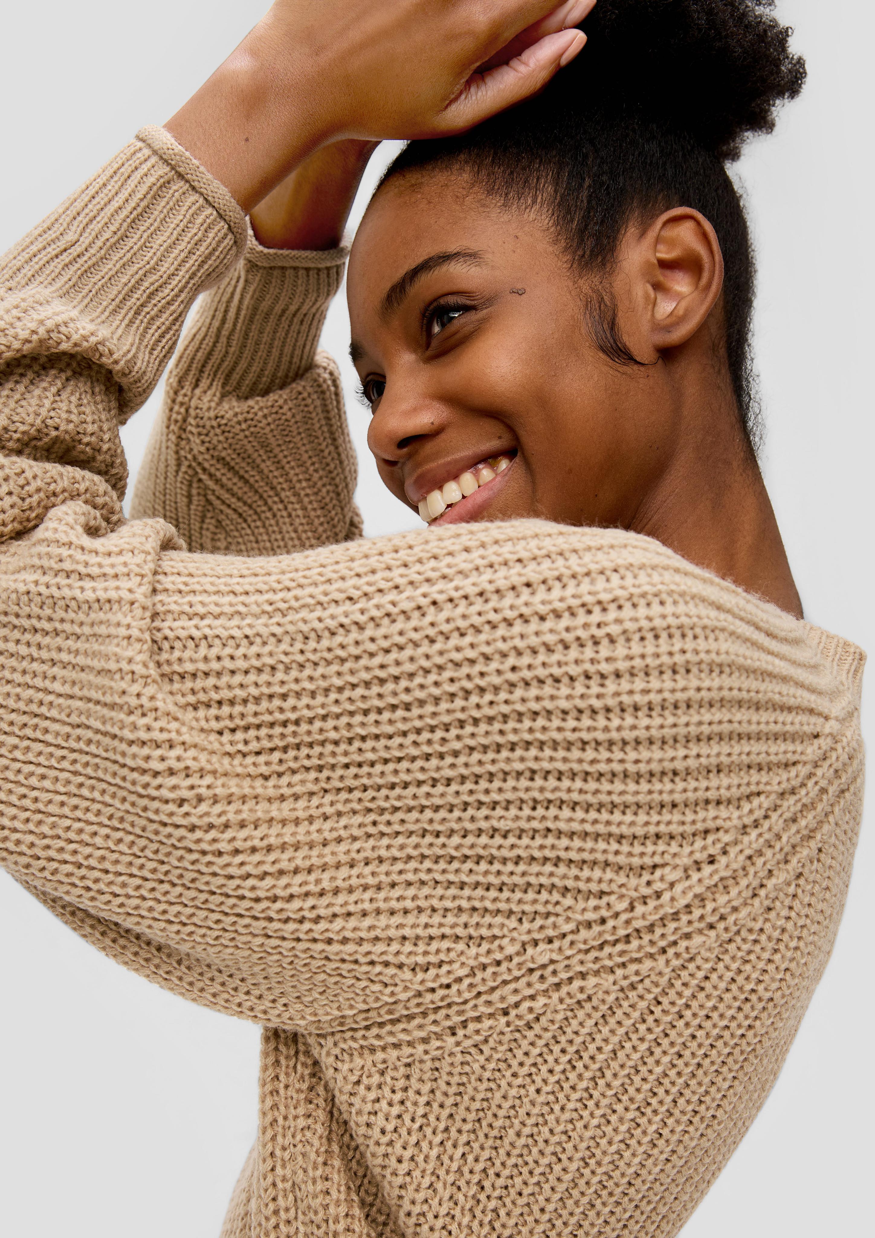 Strickpullover mit Ripp-Elementen  2140585-8170