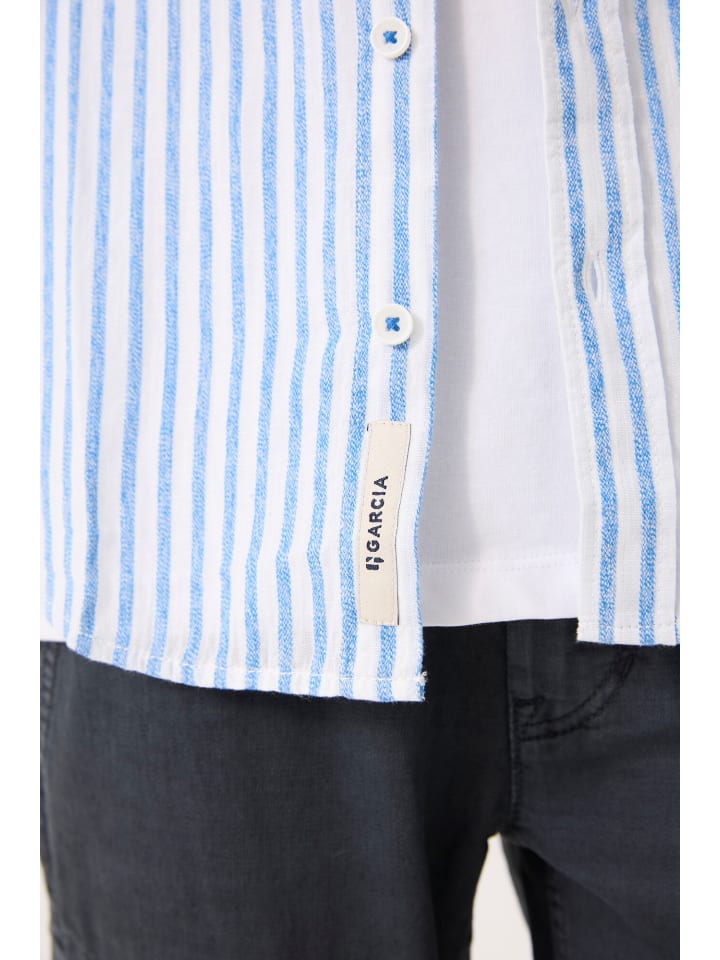 Garcia Langarmhemd festlich in stripe blue günstig kaufen