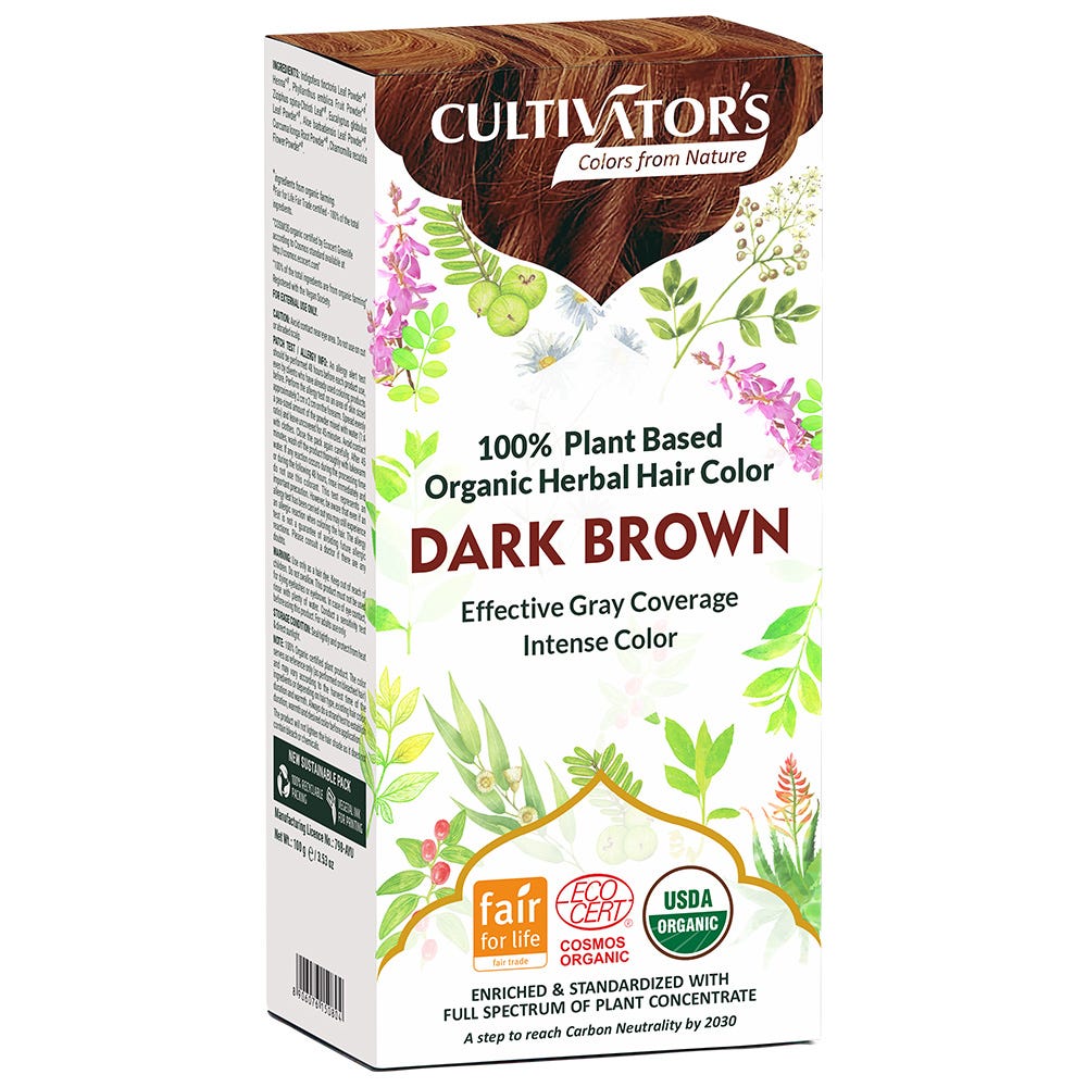 Cultivators Herbal Hair Color Dark Brown 100 g