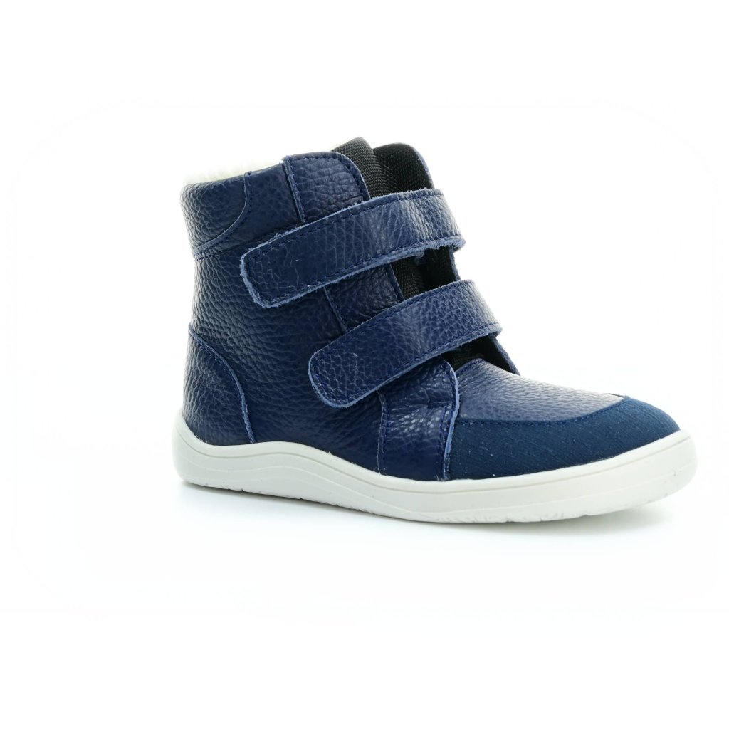 Baby Bare Febo Winter Pilot (mit Membran/Asfaltico) dunkelblaue Barfußstiefeletten