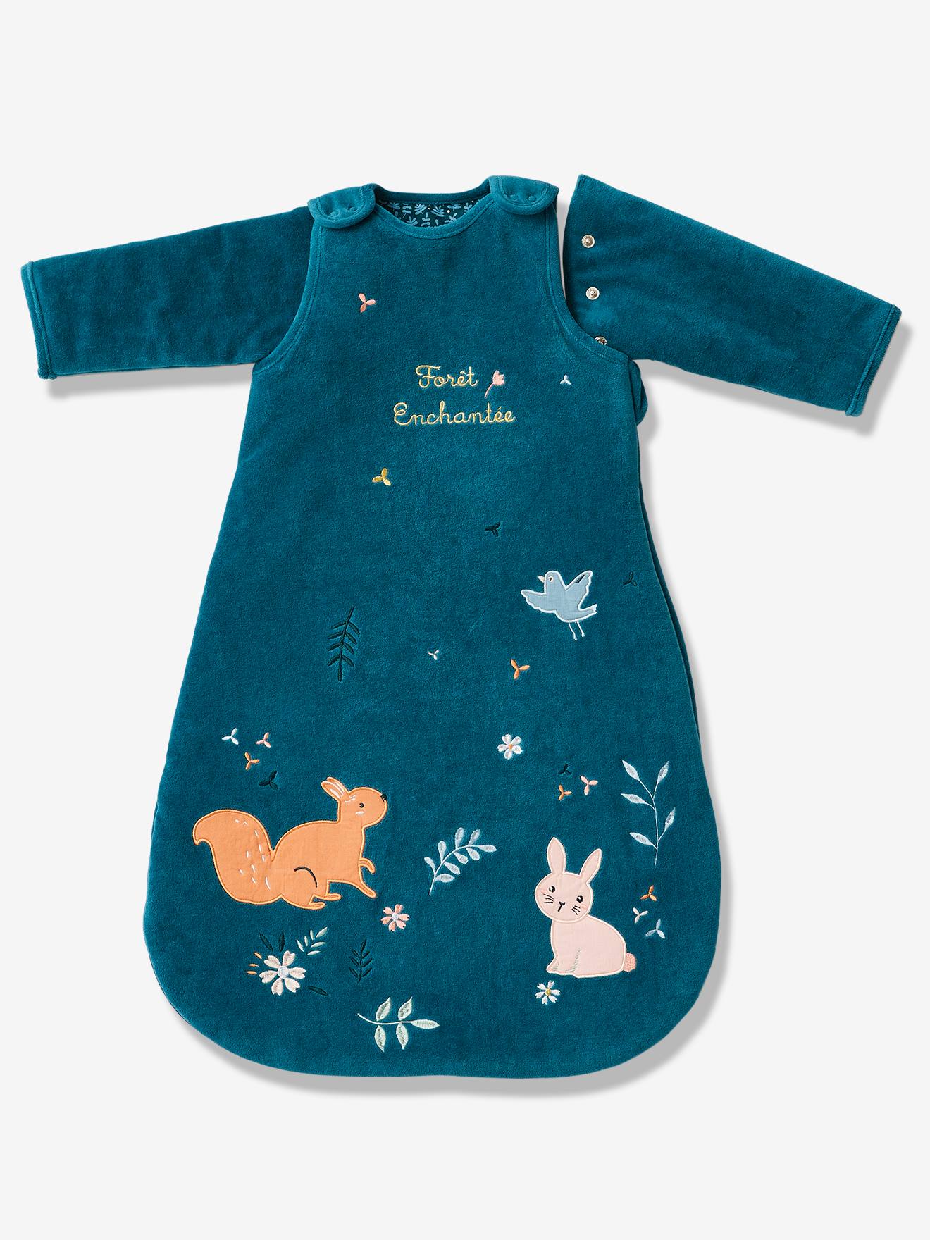 Gigoteuse manches amovibles FORET ENCHANTEE bleu