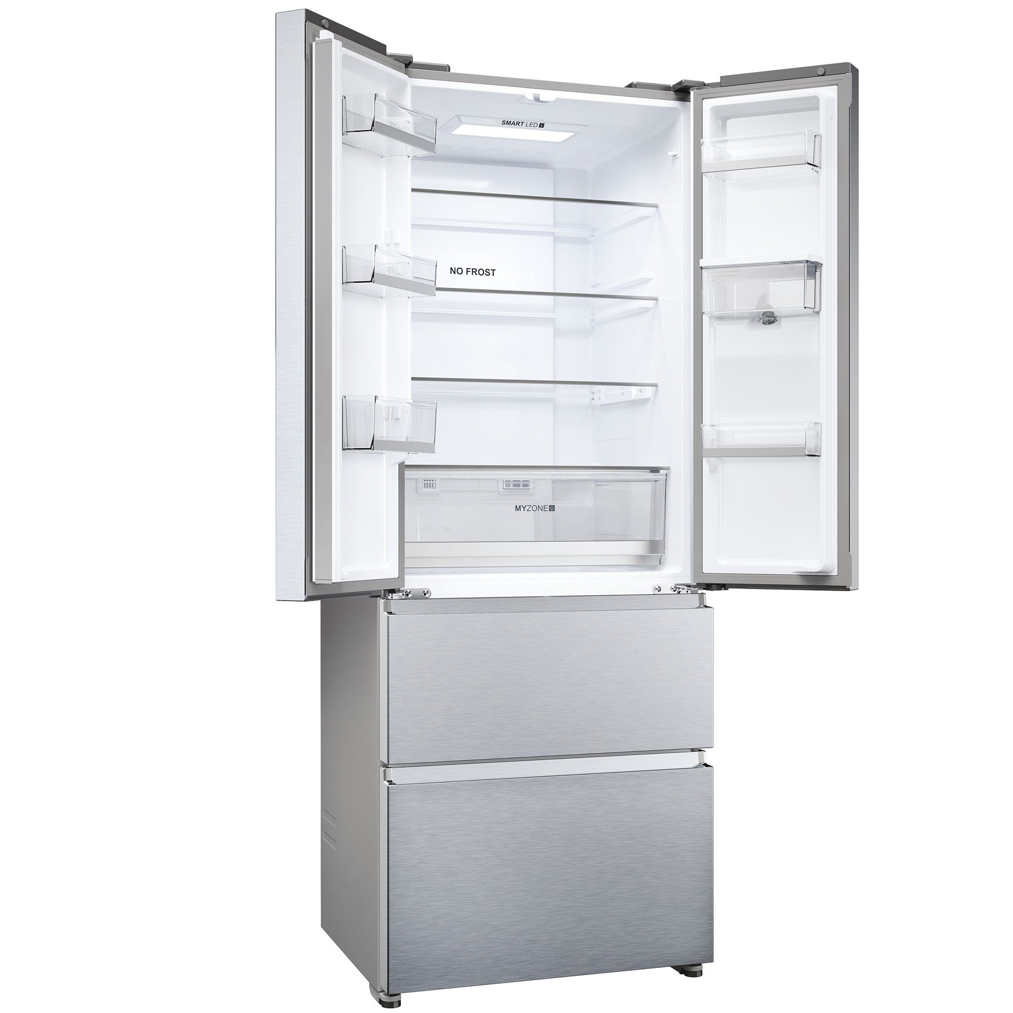Haier French Door HFR5719EWMG, 190 cm hoch, 70 cm breit, 1,8 l Wasserspender, Total NoFrost, Super Kühl-& Gefrierfunktion