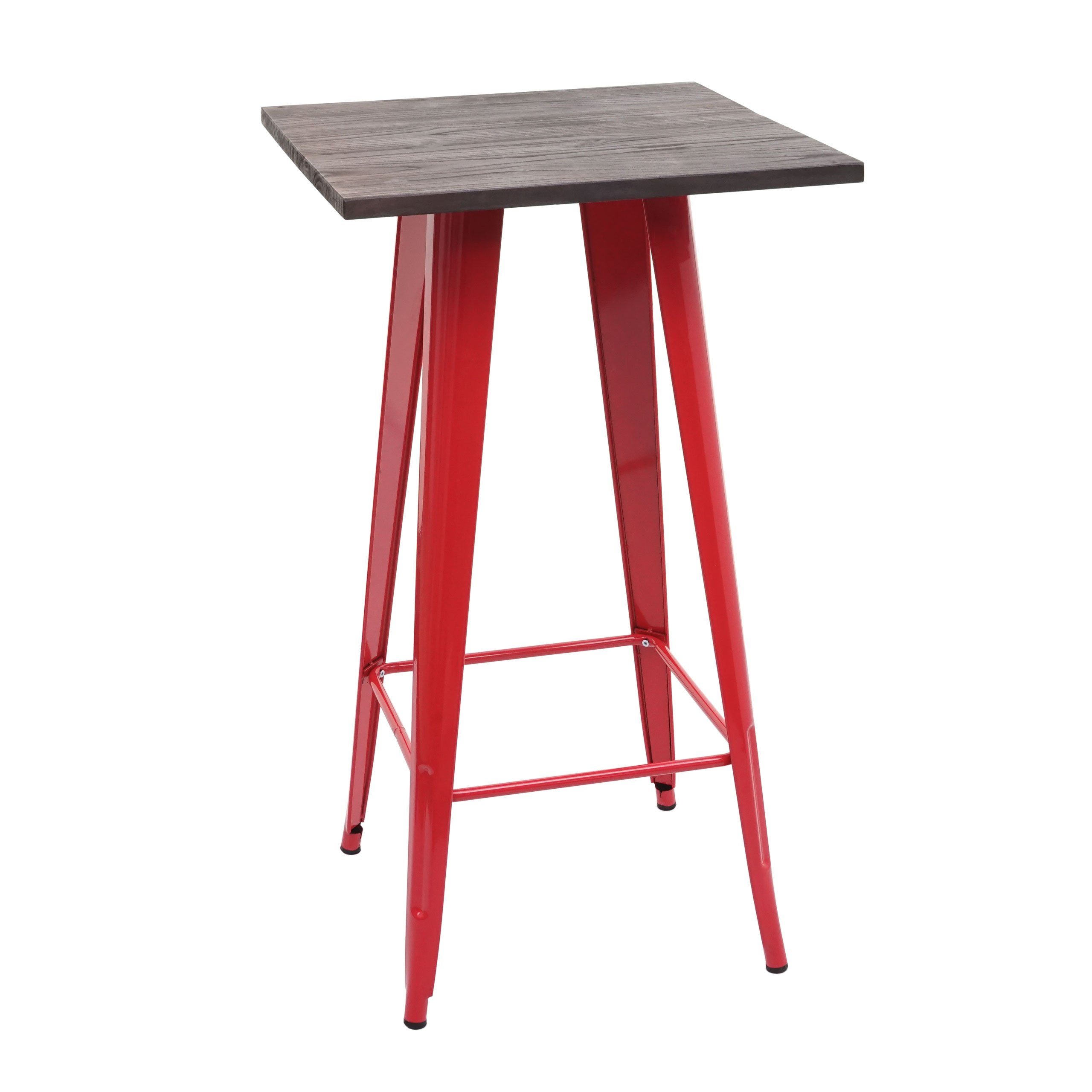 MCW Bartisch MCW-A73-Tisch, Industriedesign, Holztischplatte