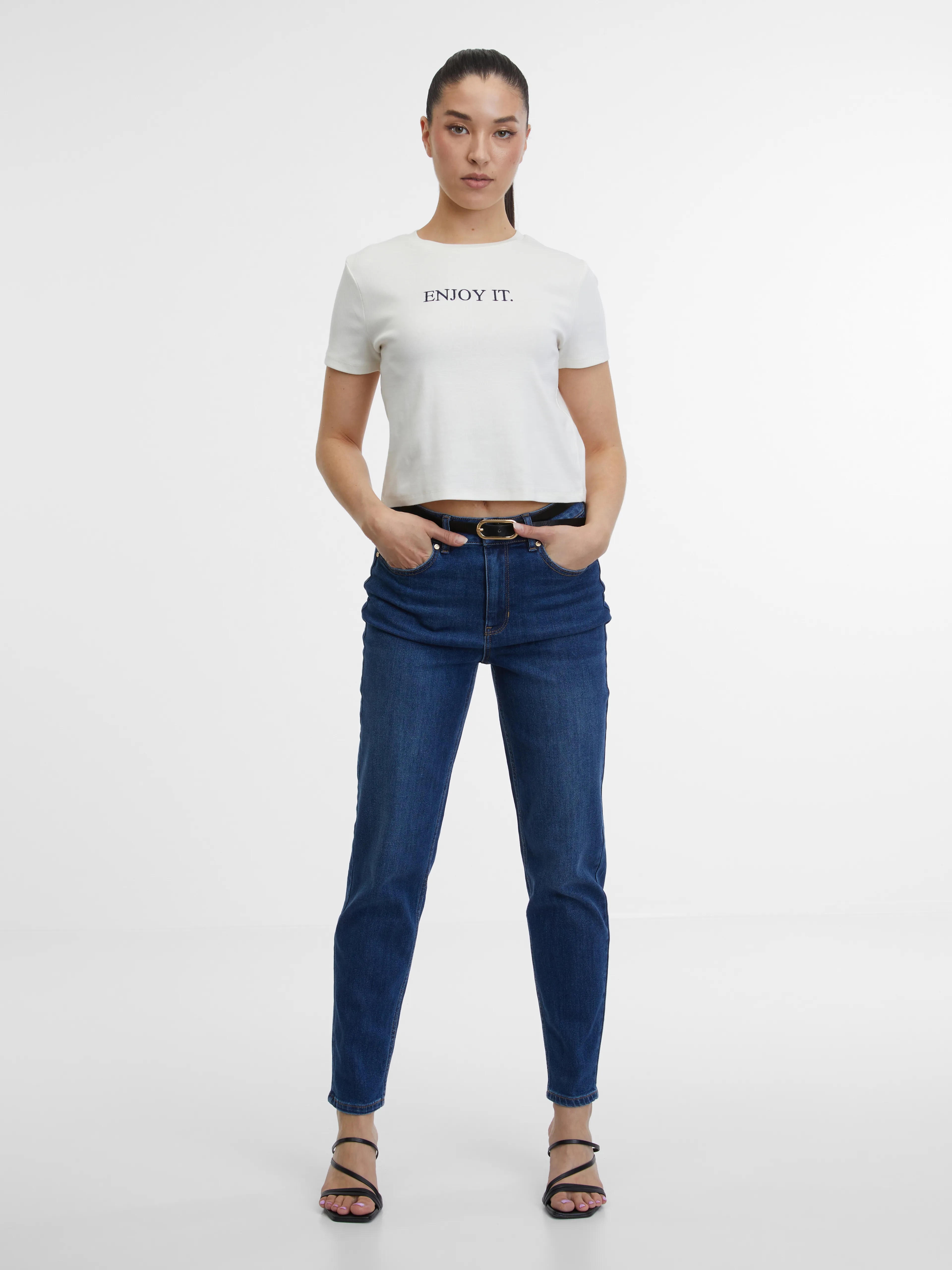 Cremefarbenes Damen-T-Shirt ORSAY