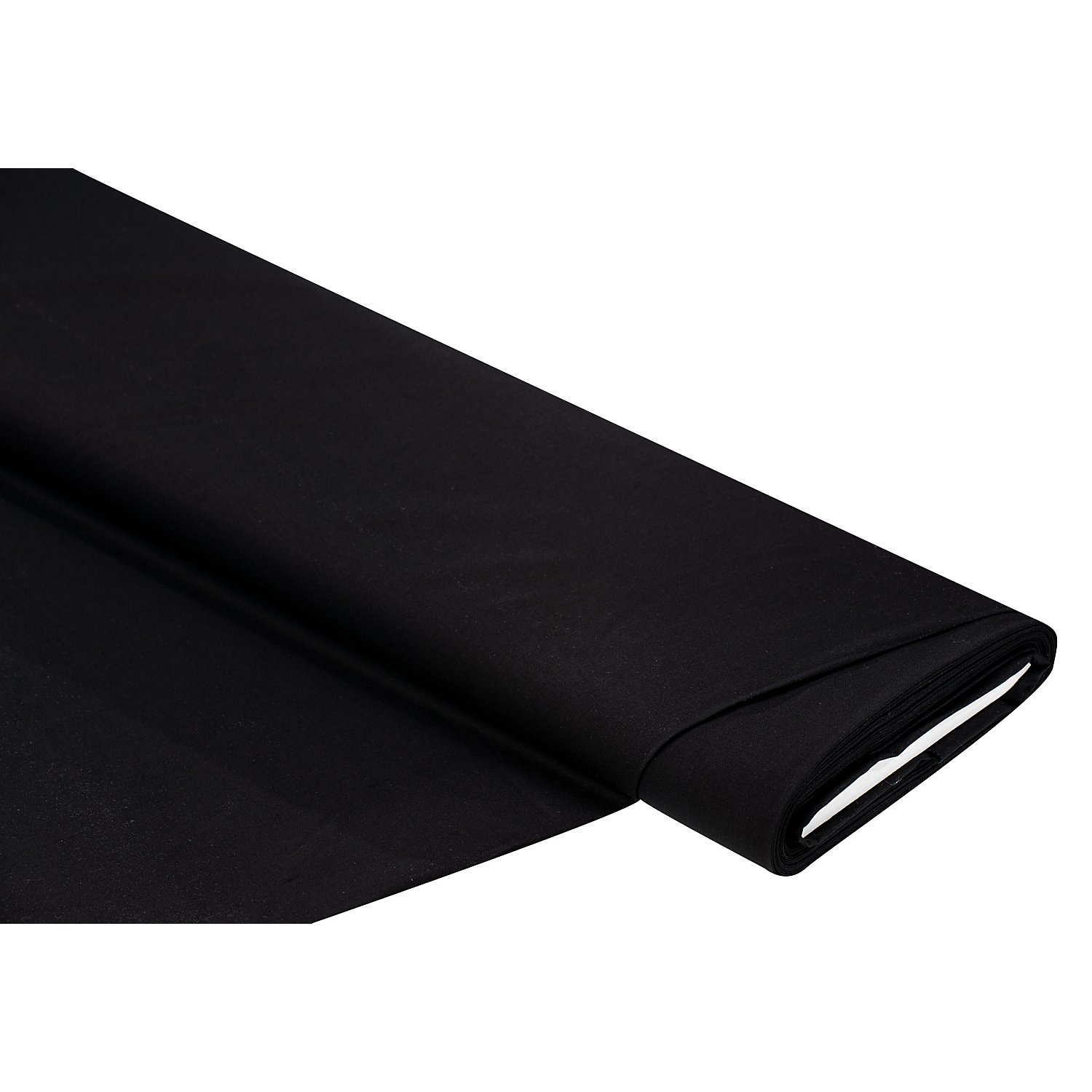 Bio-Baumwollstoff Uni, schwarz