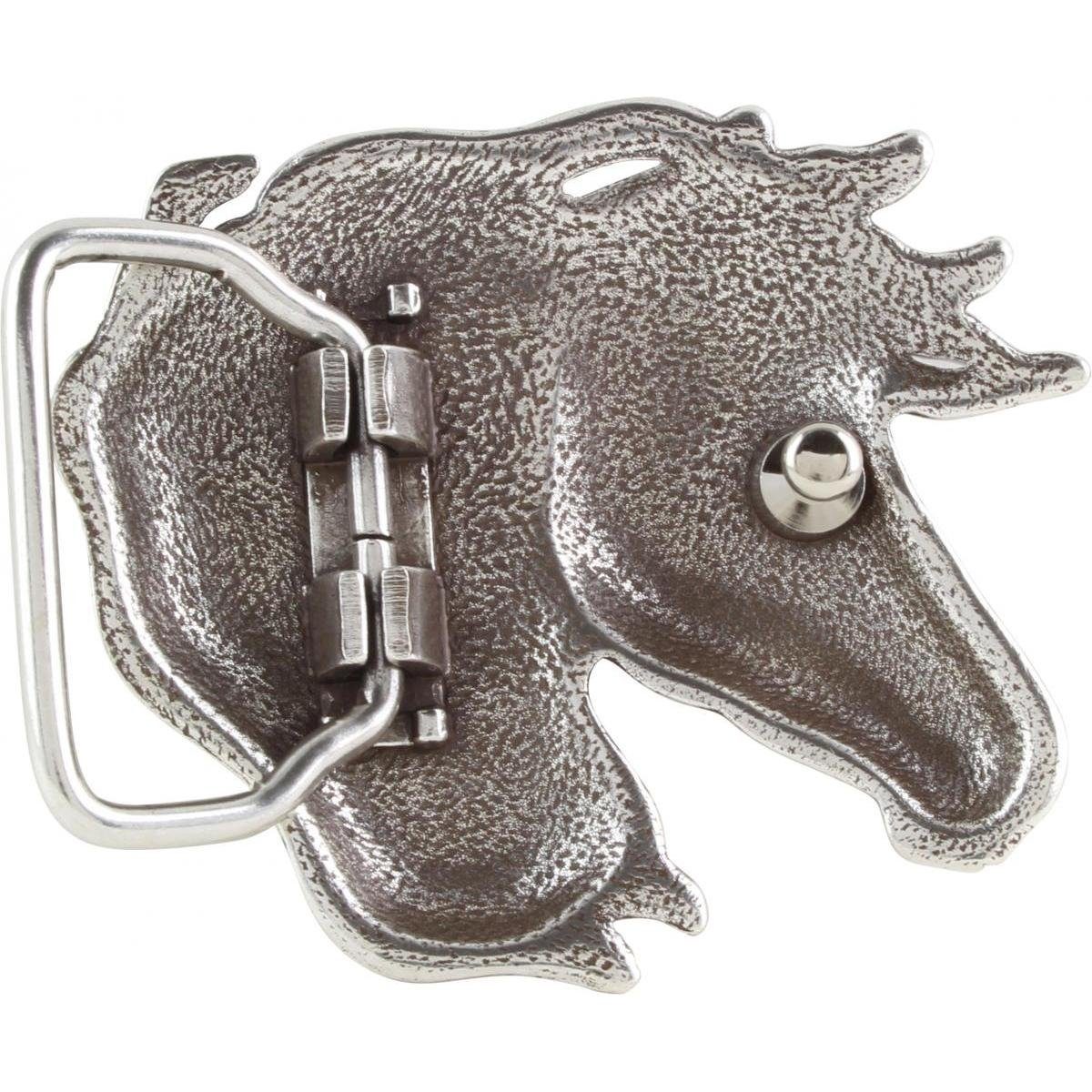 BELTINGER Gürtelschnalle Pferd 3,0 cm - Buckle Wechselschließe Gürtelschließe Reitaccessoires 3