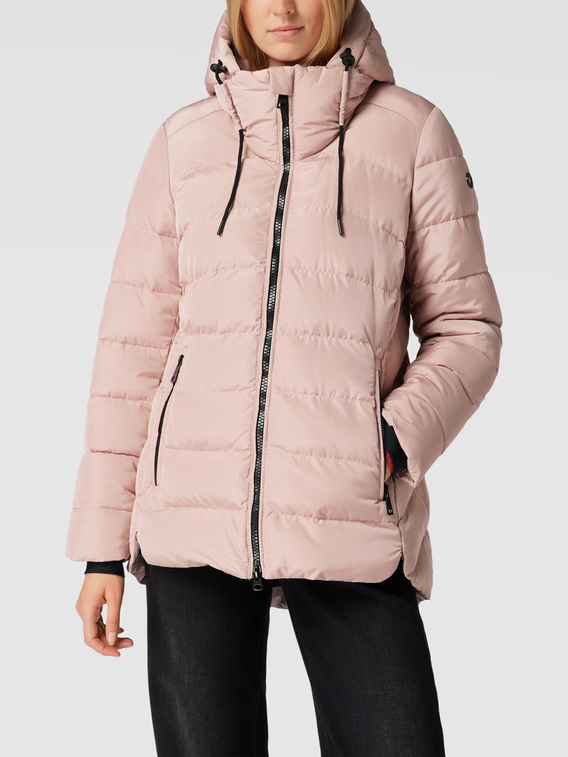Steppjacke mit Kapuze in rosé