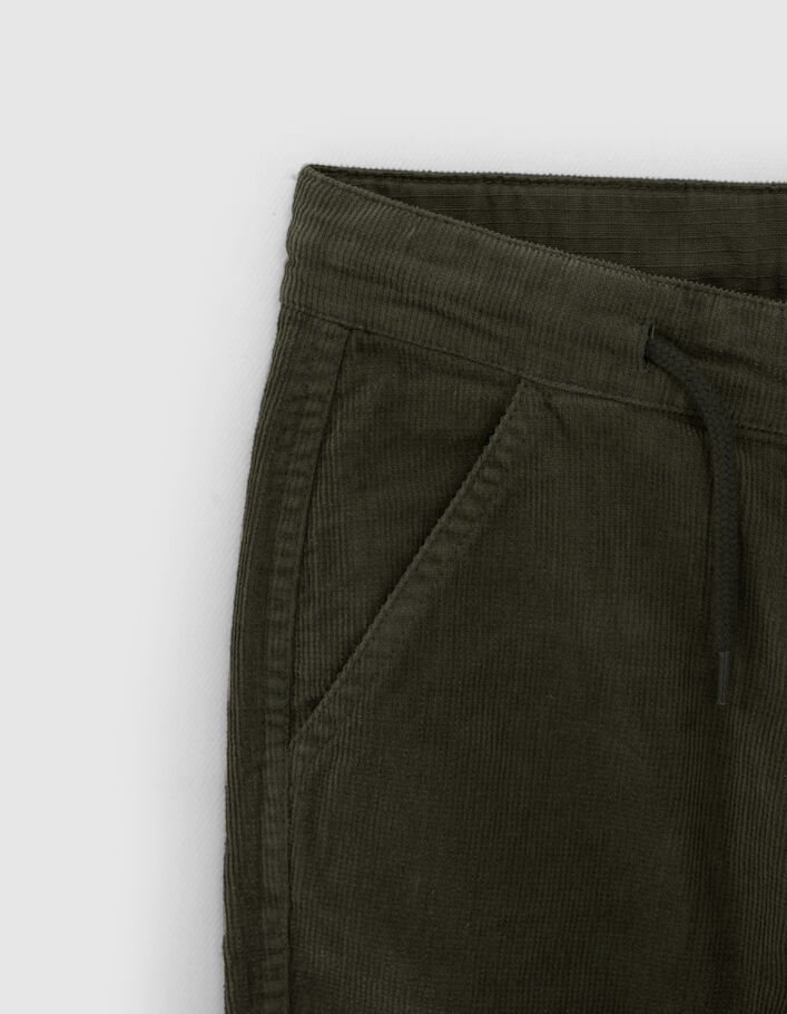 Pantalon BATTLE kaki en velours garçon
