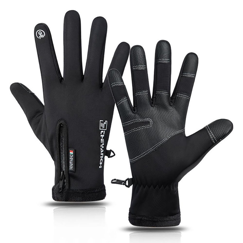 Alster Herz Fahrradhandschuhe Warme Winter Handschuhe, Fahrradhandschuhe, A0354 Touchscreen Anti-Rutsch Winddicht