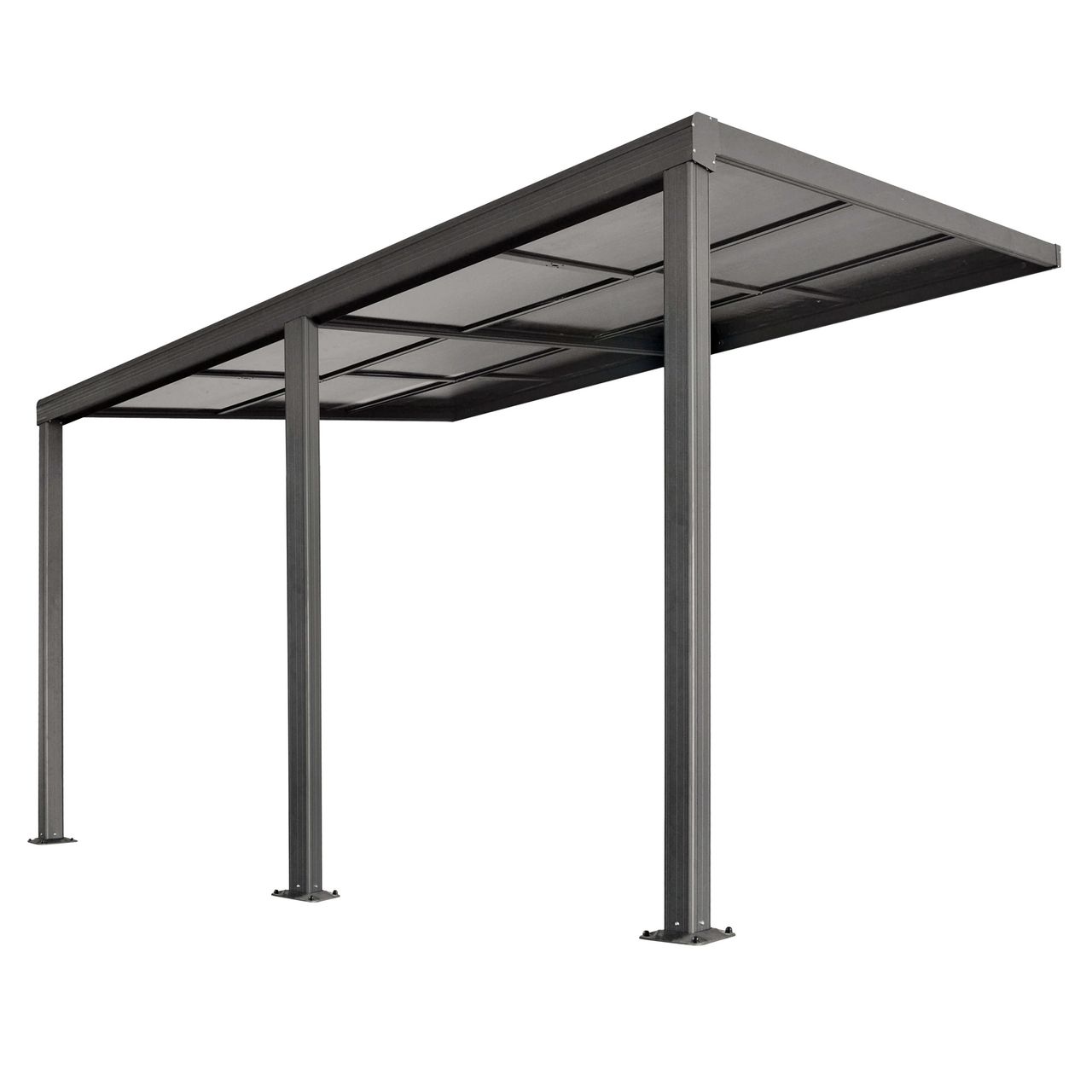 Home Deluxe Terrassenüberdachung SOLIS DELUXE - 390 x 295 x 233 / 272 cm Grau