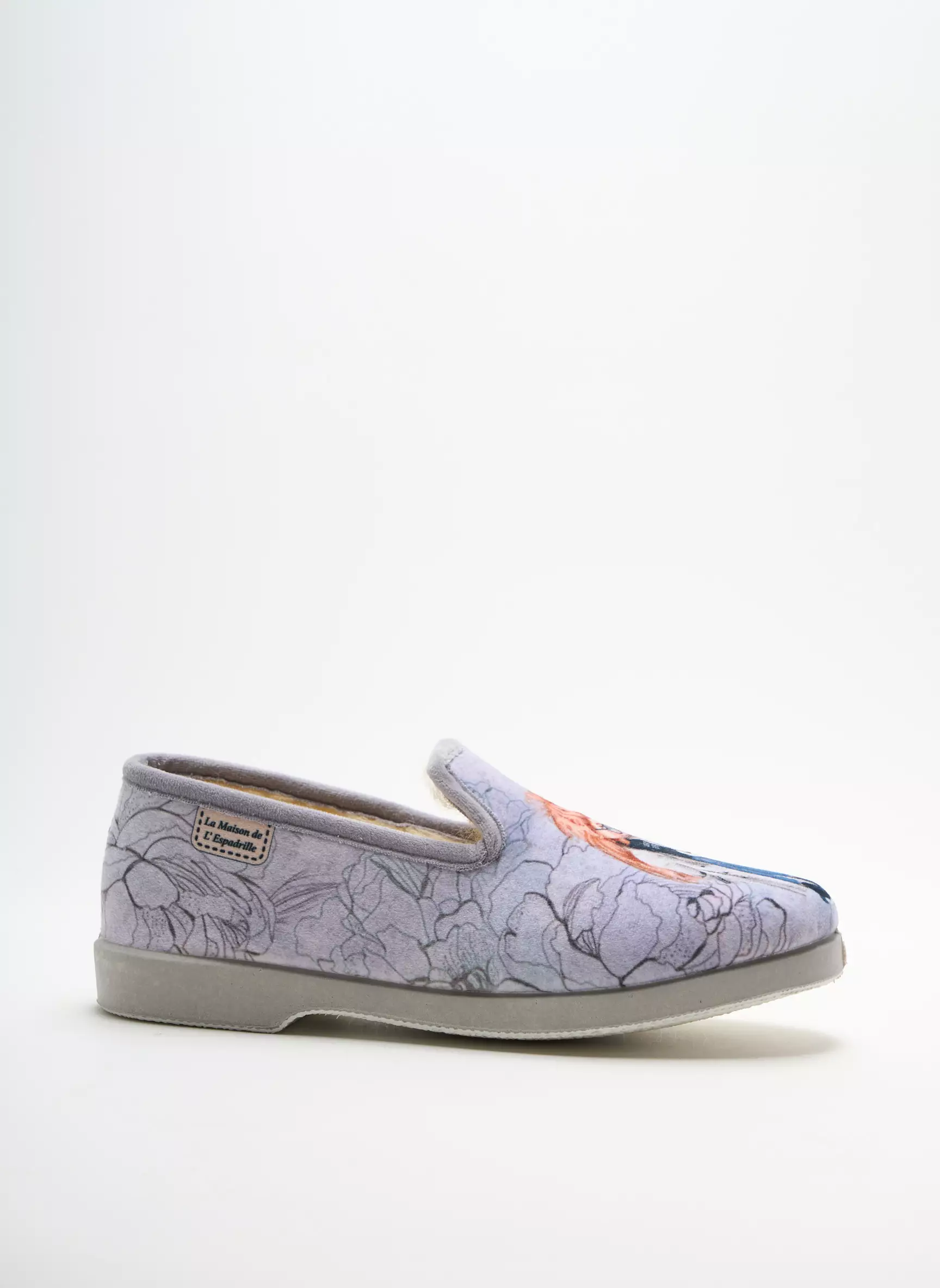 La Maison De L Espadrille Chaussons Femme couleur gris