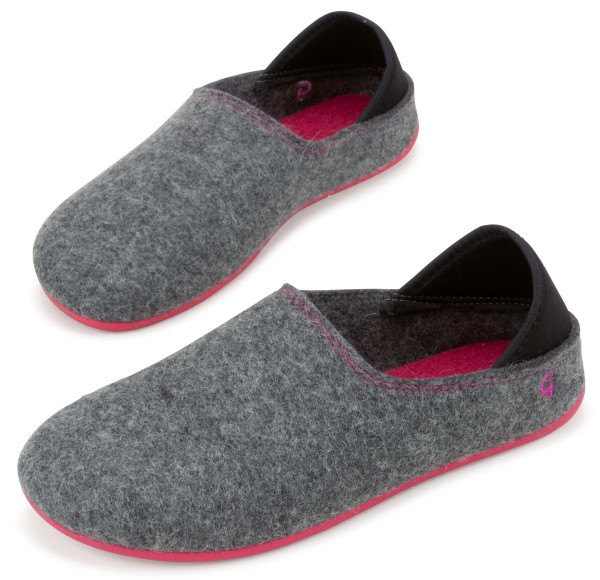 Gottstein ~ Wool Slip-On ~ Grey/Raspberry