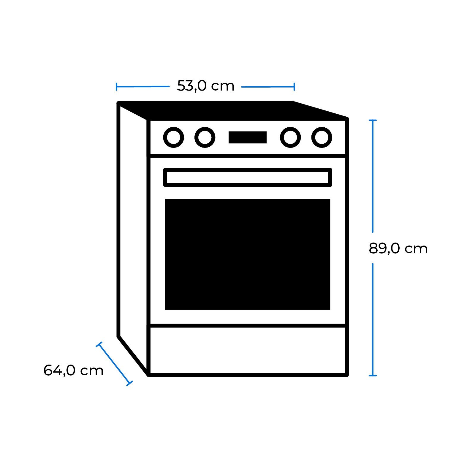exquisit Elektro-Standherd ECM 5-4 BZ, Grill, Umluft, 2-Kreisbräter & Bräterzone ideal für flexibles Kochen