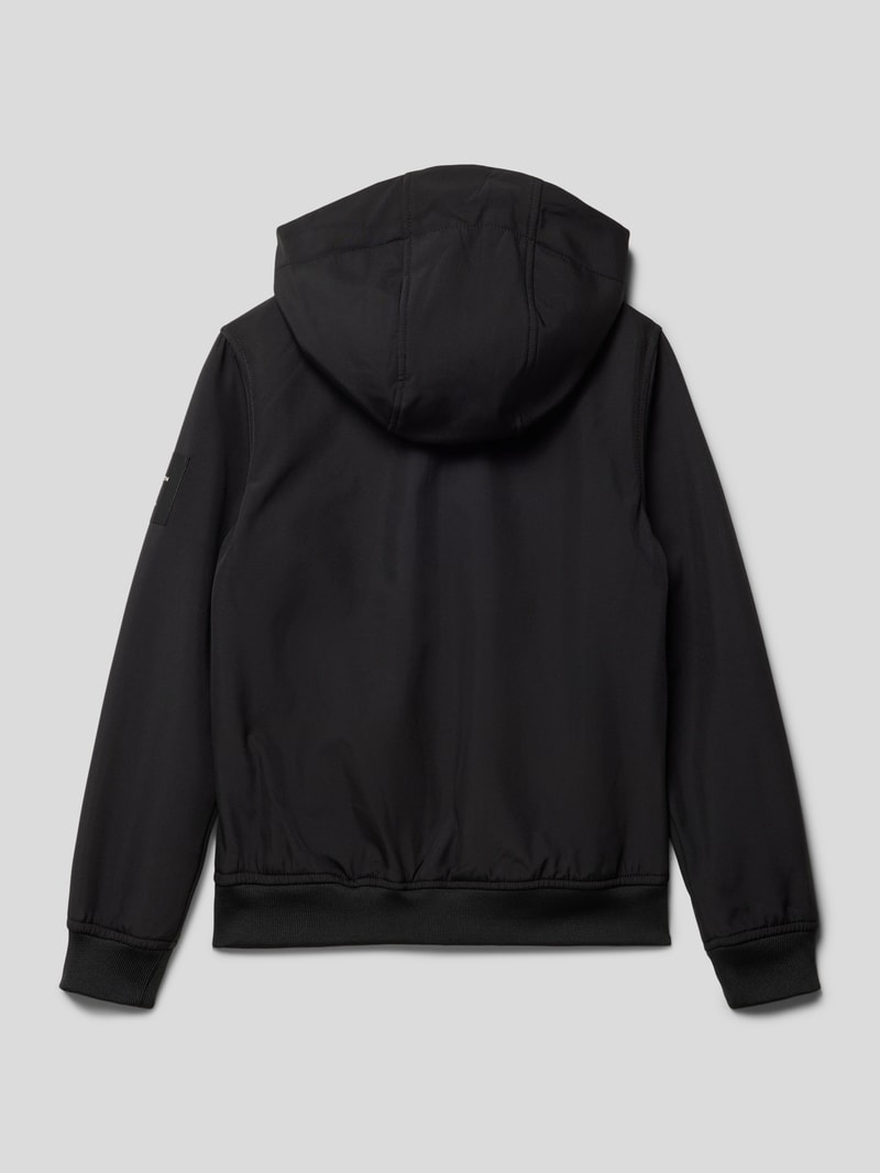 Jacke mit Kapuze Modell 'BASIC' in schwarz