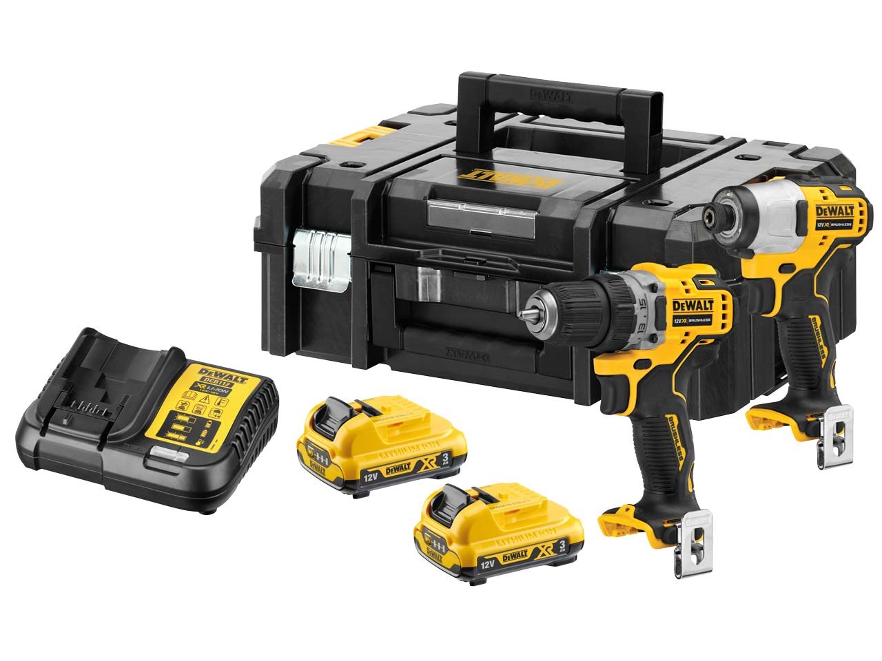 Set de găurit-șurubelniță DeWalt DCK2110L2T-QW Value Set DCD701 + șurubelniță cu impact DCF801 12 V 3.0 Ah XR
